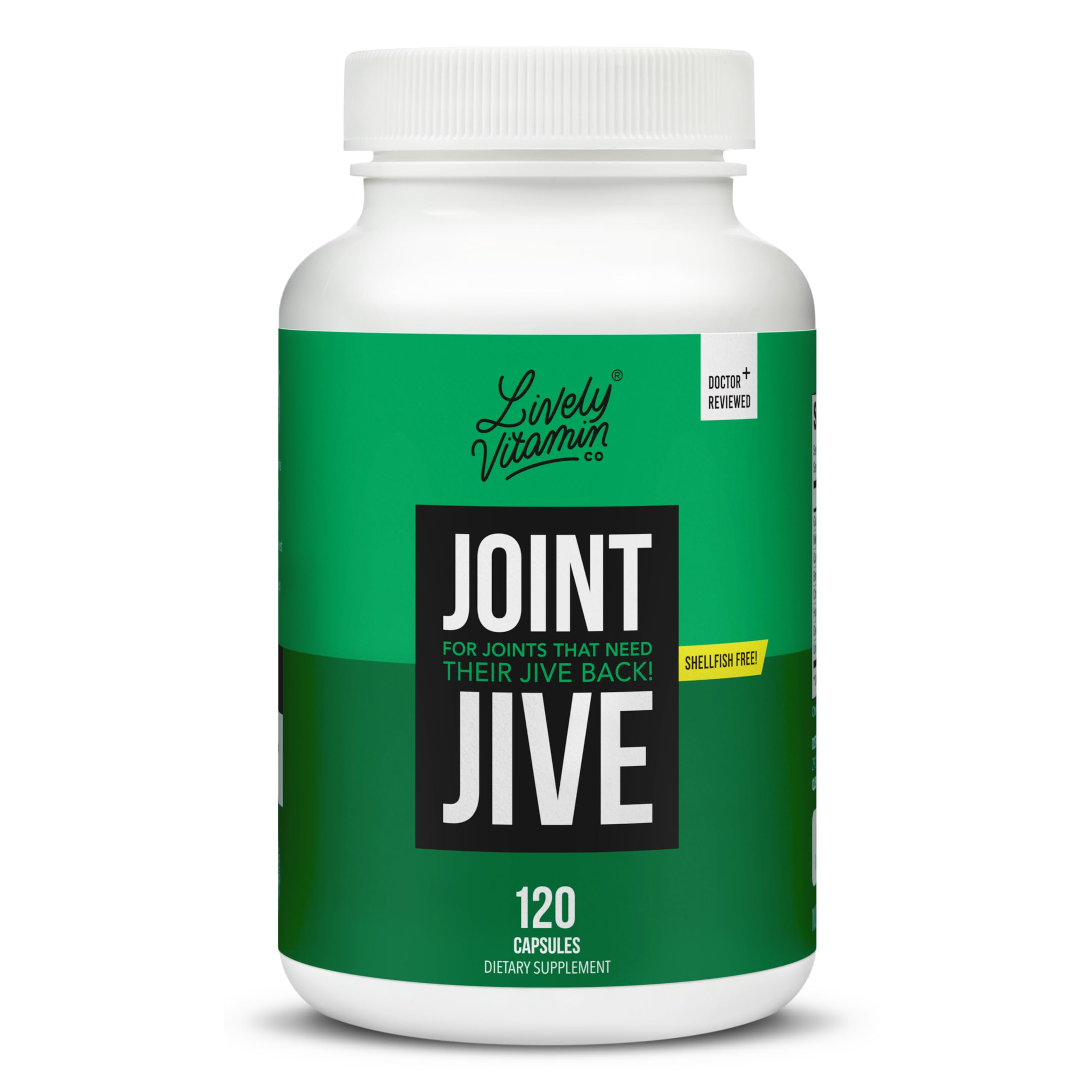 Joint Jive – bouteille LIVELY VITAMIN CO prête à verser, soutien potentiel à la mobilité.