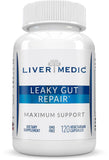 Liver Medic Leaky Gut Repair – bouteille avec étiquette, soutien digestif potentiel.