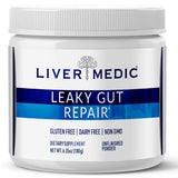 Liver Medic Réparation muqueuse intestinale — poudre non aromatisée facile à mélanger dans l’eau.