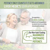 Liver Medic Serrapeptase Pure – soins pour sinus et respiration.
