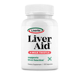 Liverite Liver Aid en gelules dans le flacon, peut soutenir la fonction hépatique et l'énergie.