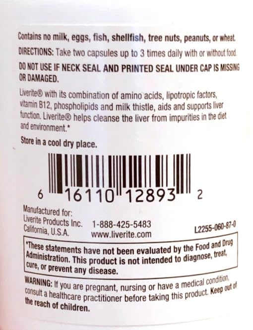 Liverite Liver Aid – bouteille pratique pour la routine quotidienne.