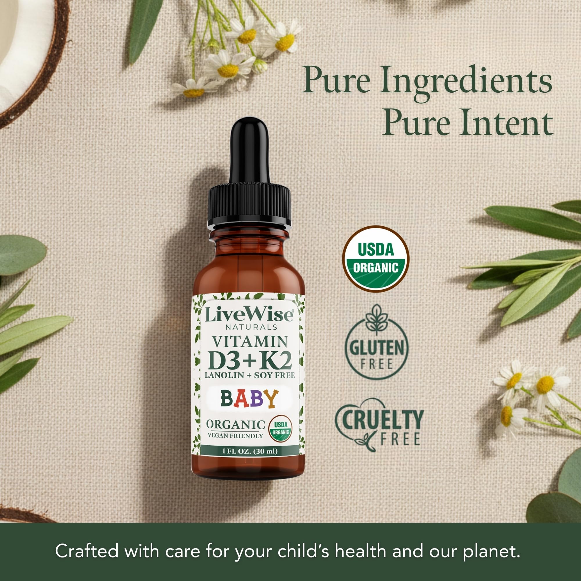 Base huile MCT biologique des gouttes Live Wise Naturals pour meilleure biodisponibilité