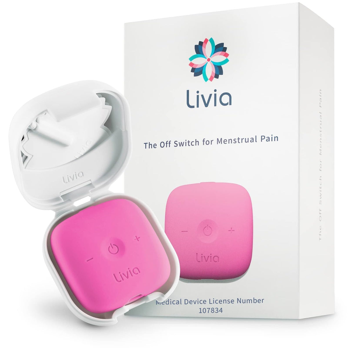 Livia, appareil-relief-douleur-menstruel-rose, offre un soulagement discret en déplacement.