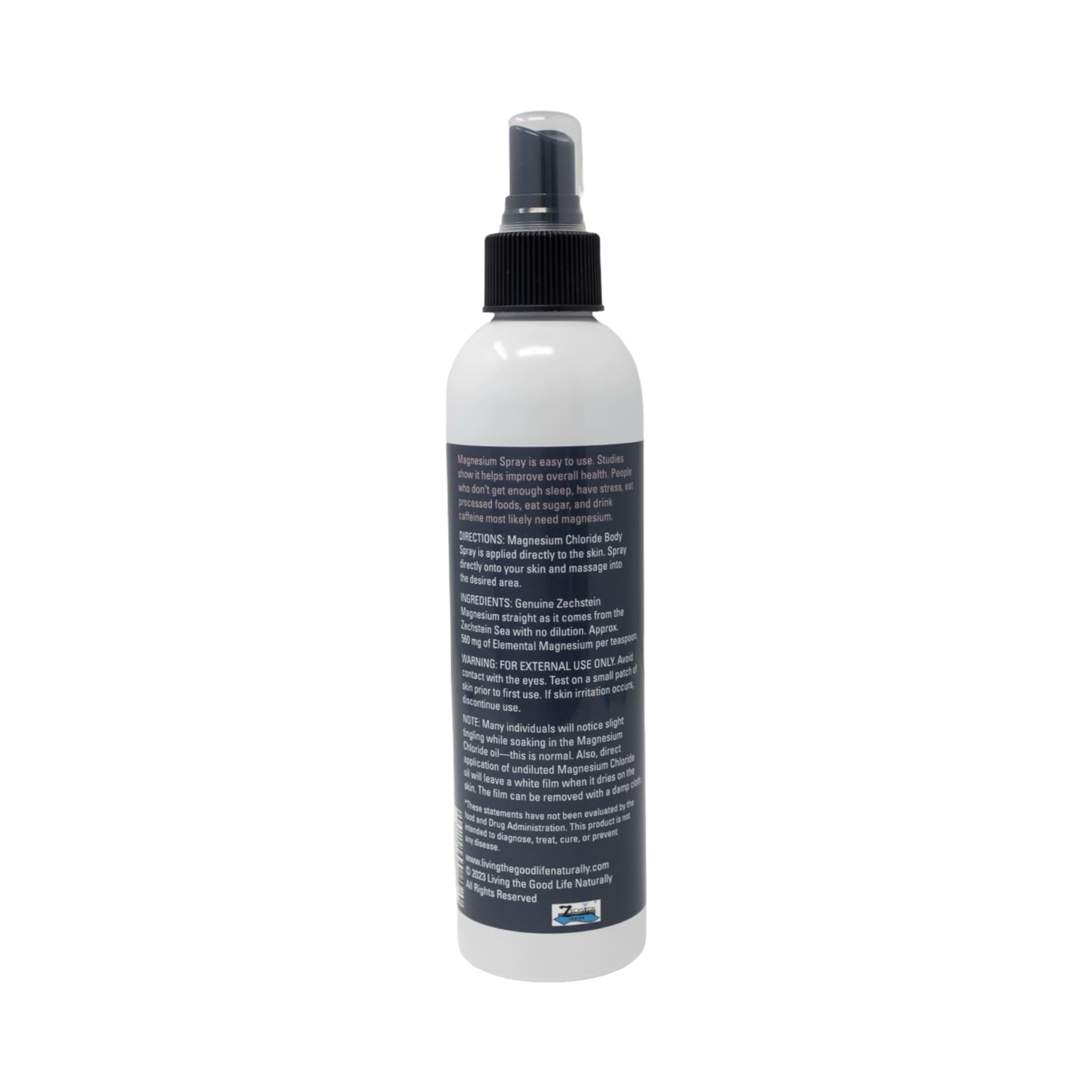 Application facile sans additifs du spray magnésium Living the Good Life Naturel