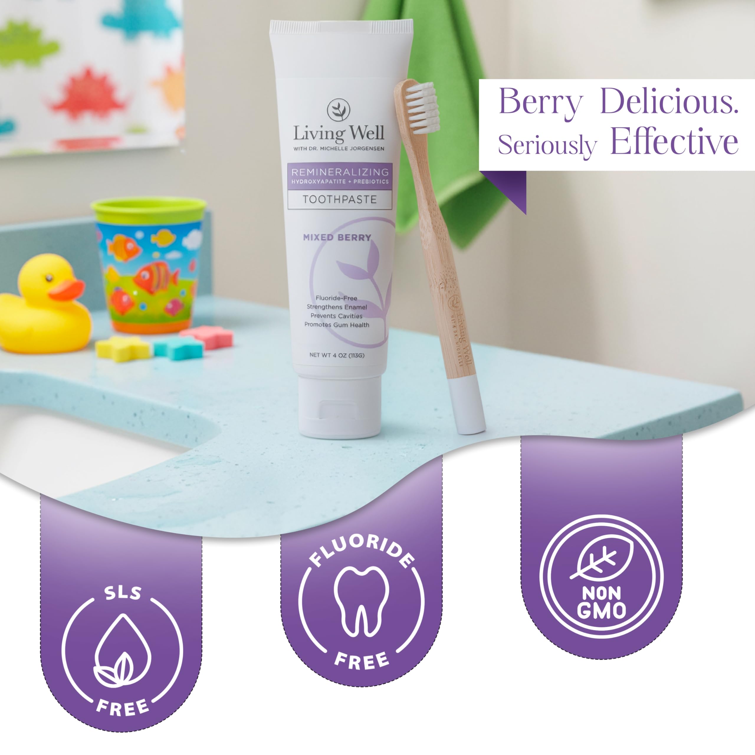 Ingrédients clairs – calcium carbonate et zinc gluconate dans Living Well