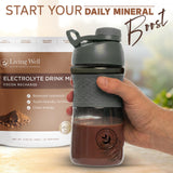 Mélange eau chocolat Living Well with Dr. Michelle offre une hydratation douce et minérale.