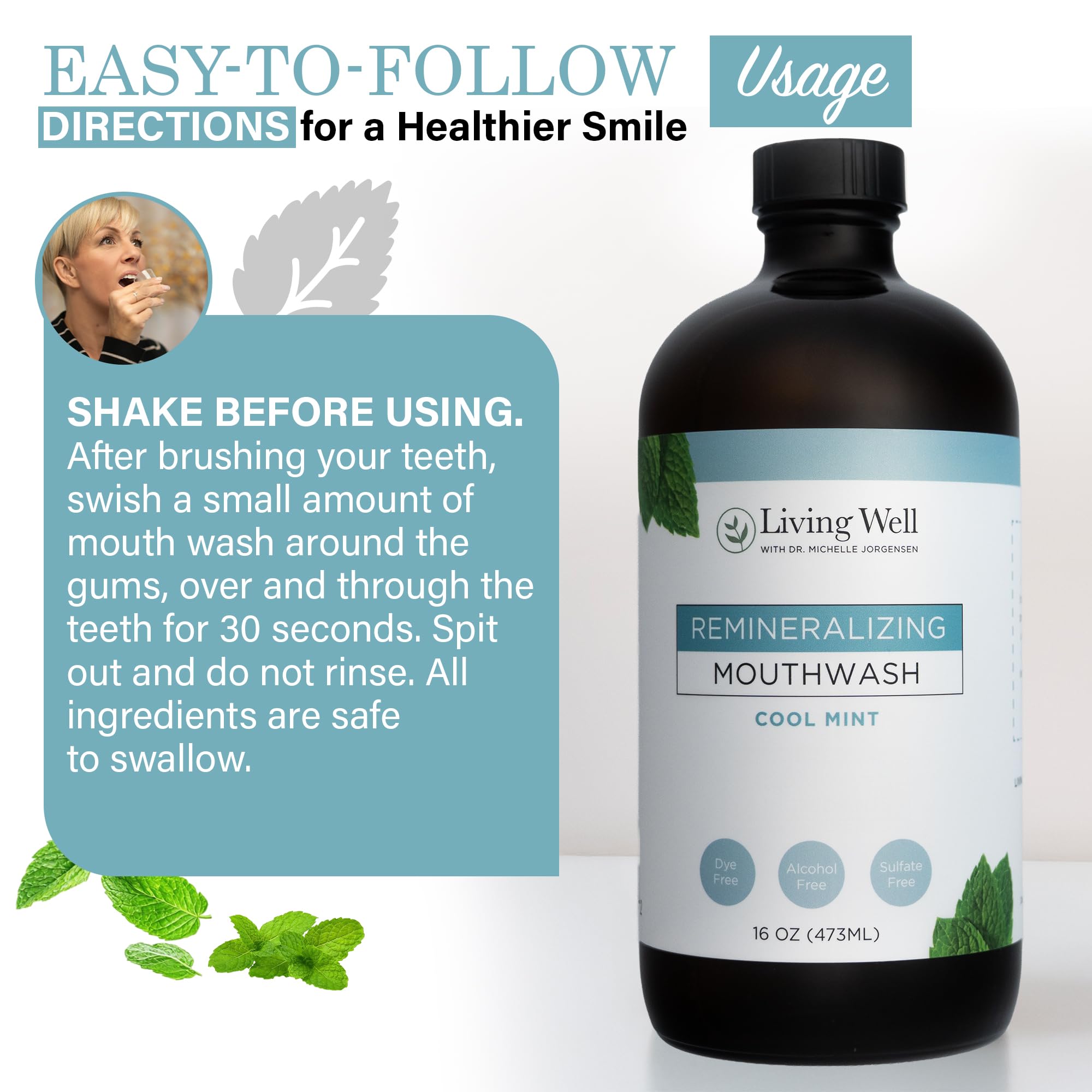 Living Well with Dr. Michelle – emballage écologique soutenant une routine responsable.