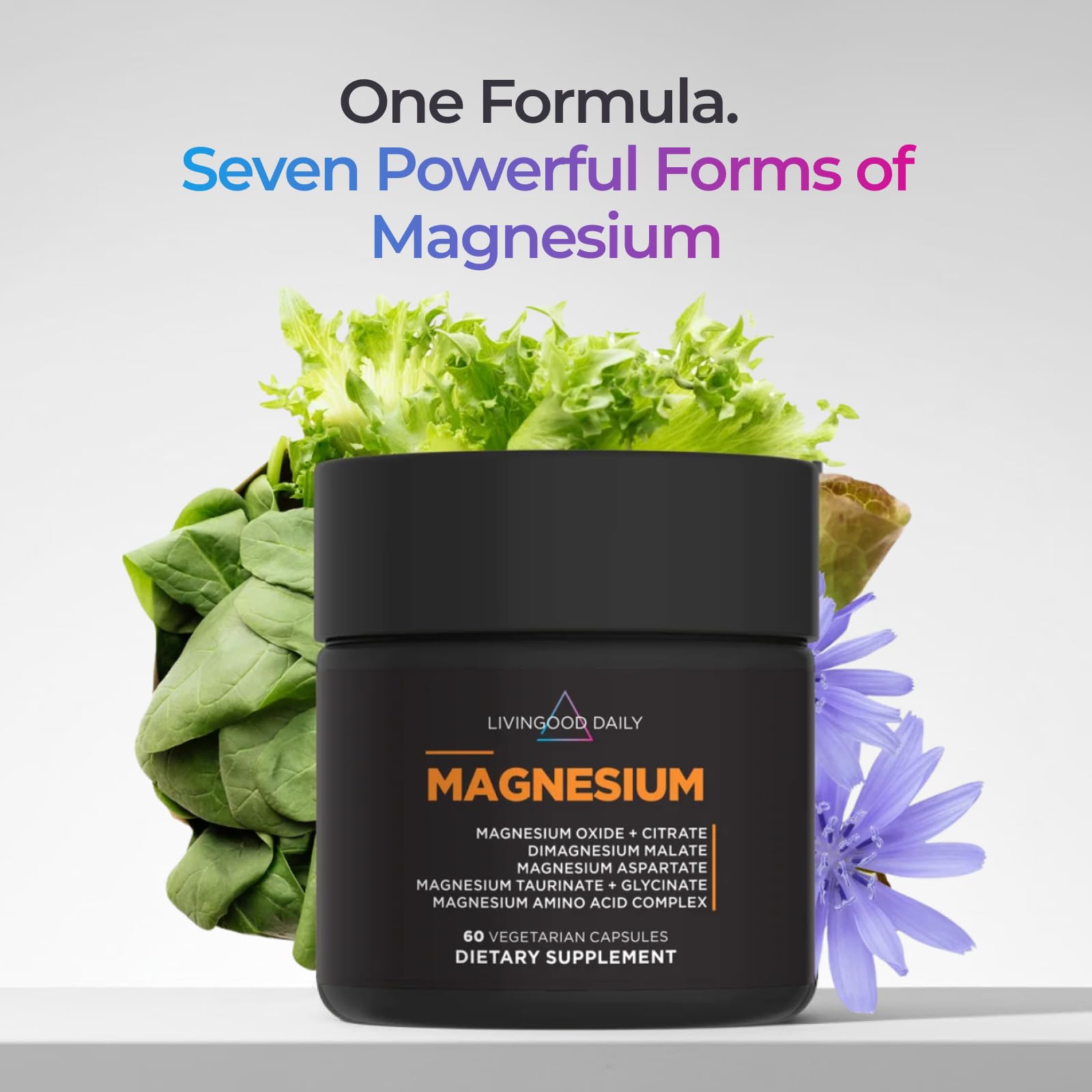 Livingood Daily: capsules magnésium absorption grâce à la chicorée.