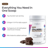 Smoothie nutritif avec poudre chocolat Livingood Daily, soutien quotidien.