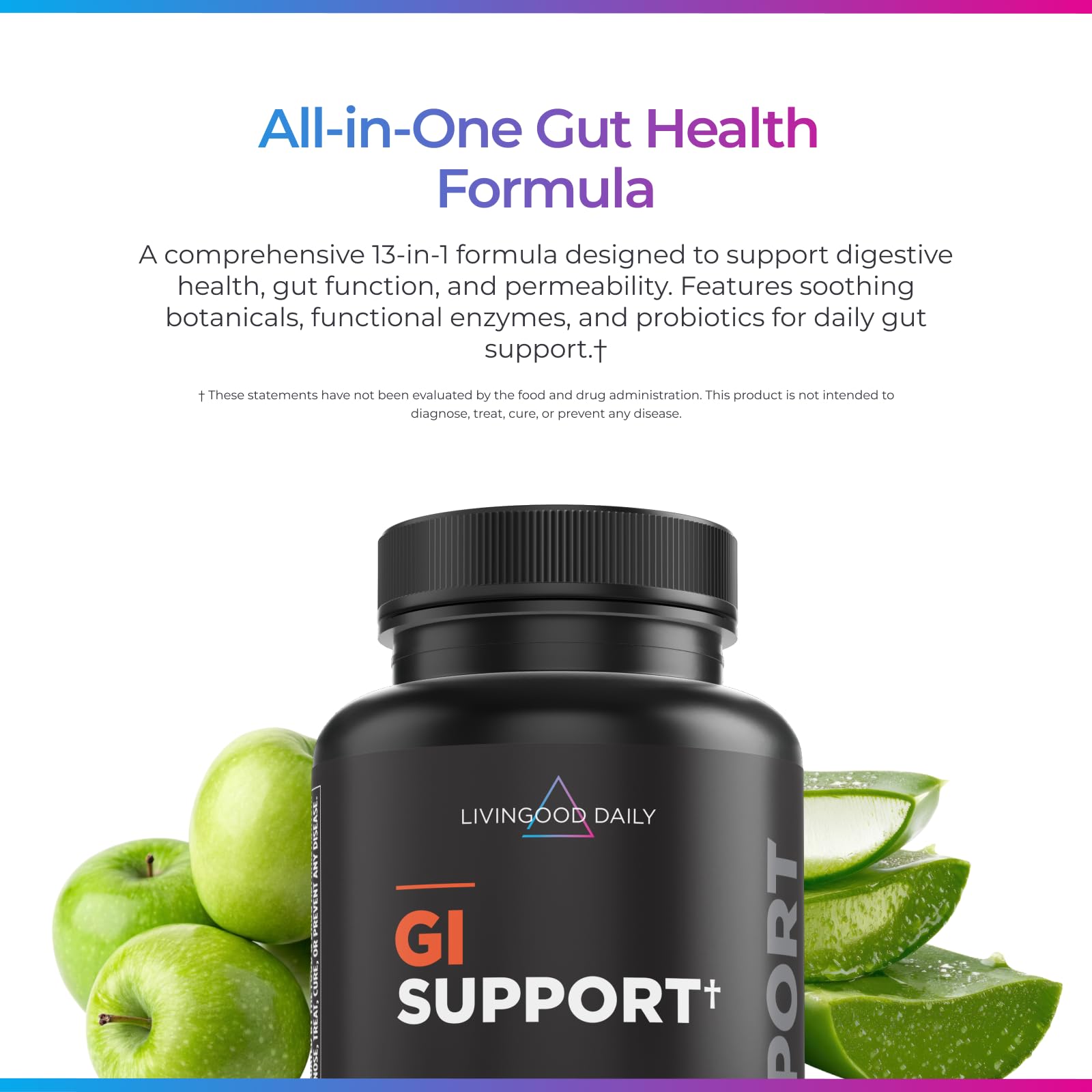Capsules végétariennes Livingood Daily Gut Cleanse prêtes à l'emploi quotidien.