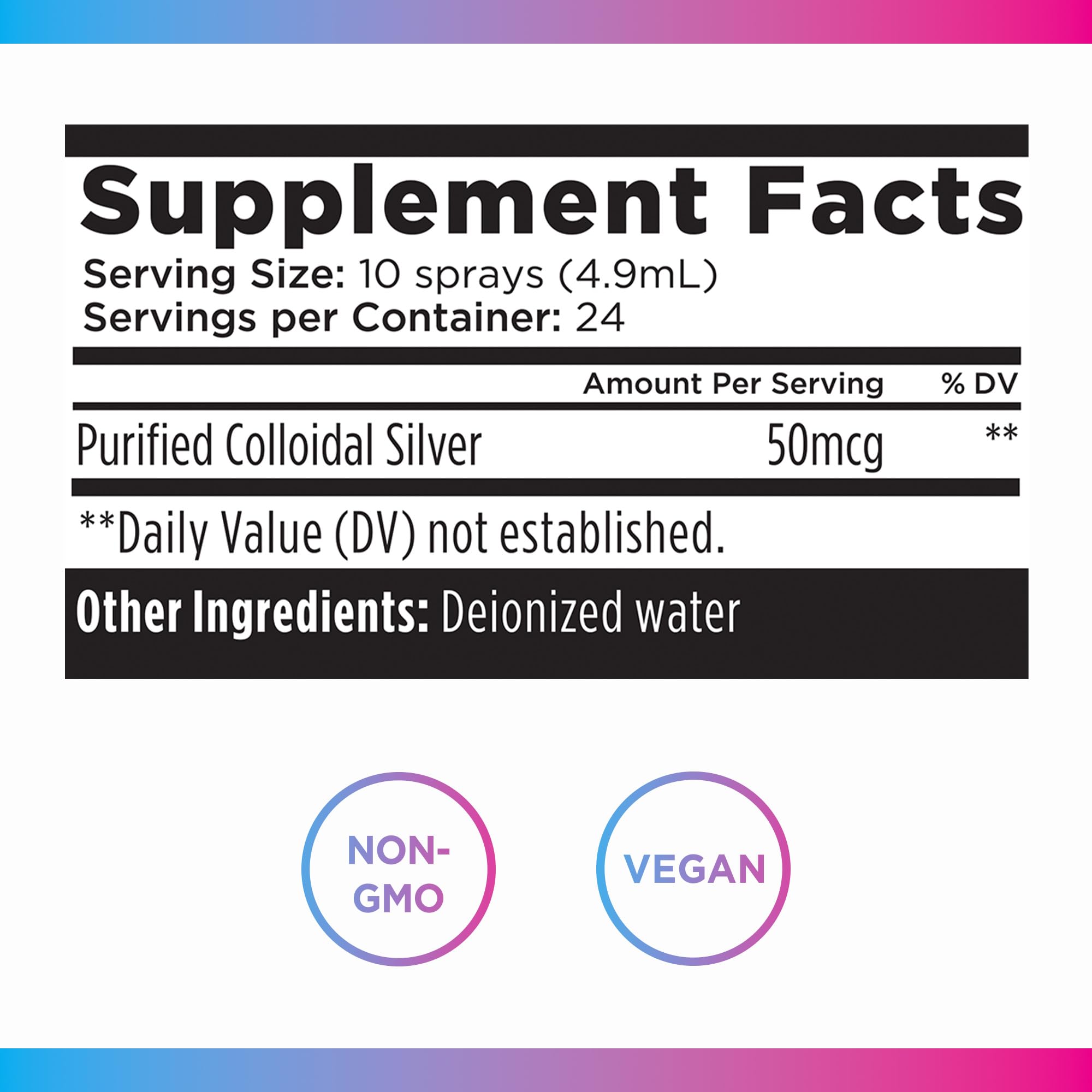 Livingood Daily Spray étiquette propre, vegan et sans gluten.