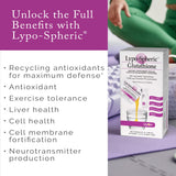 LivOn Laboratories Glutathione liposomal sachet ouvert, dose prête à mélanger.