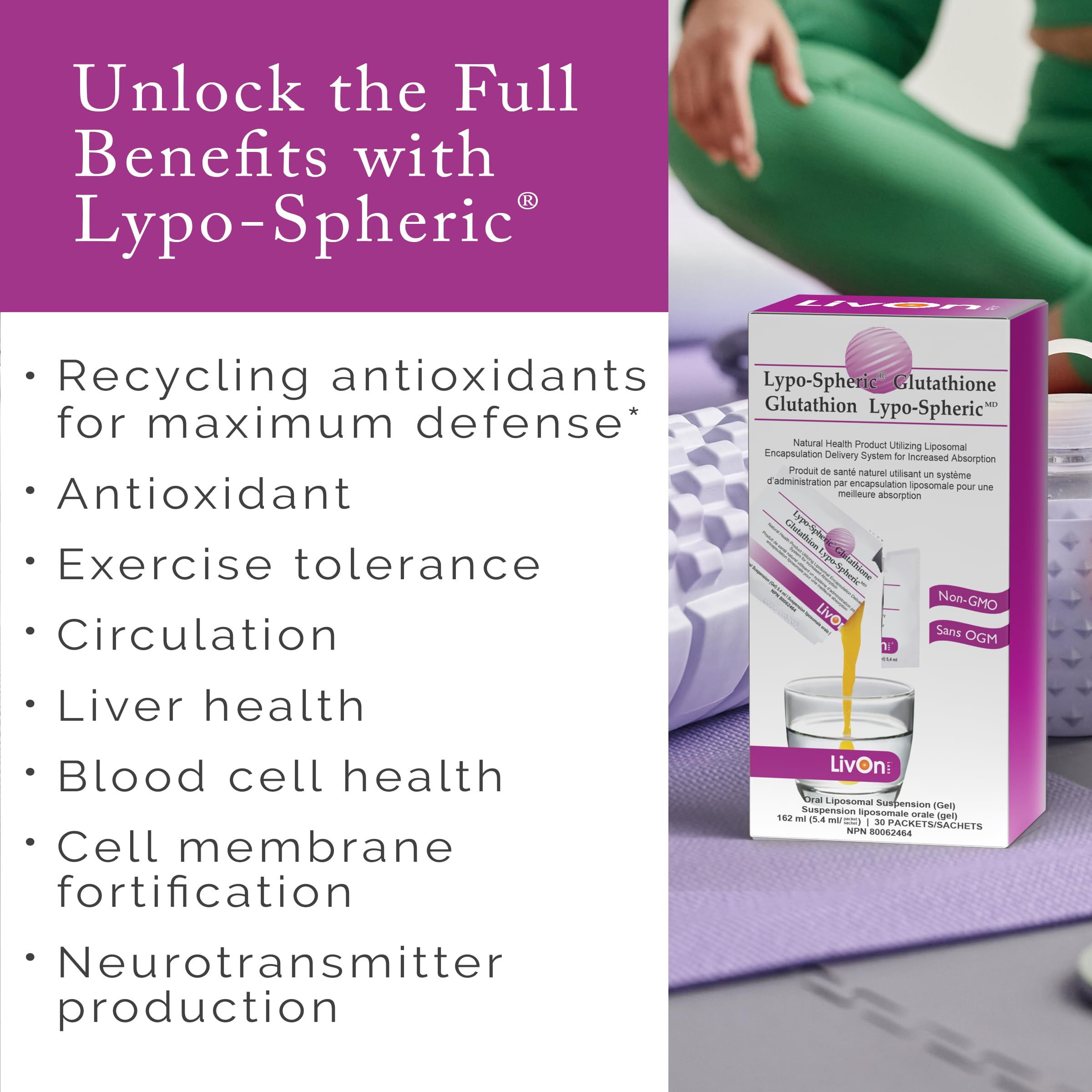 Technologie d encapsulation liposomale de LivOn Glutathione pour une absorption améliorée