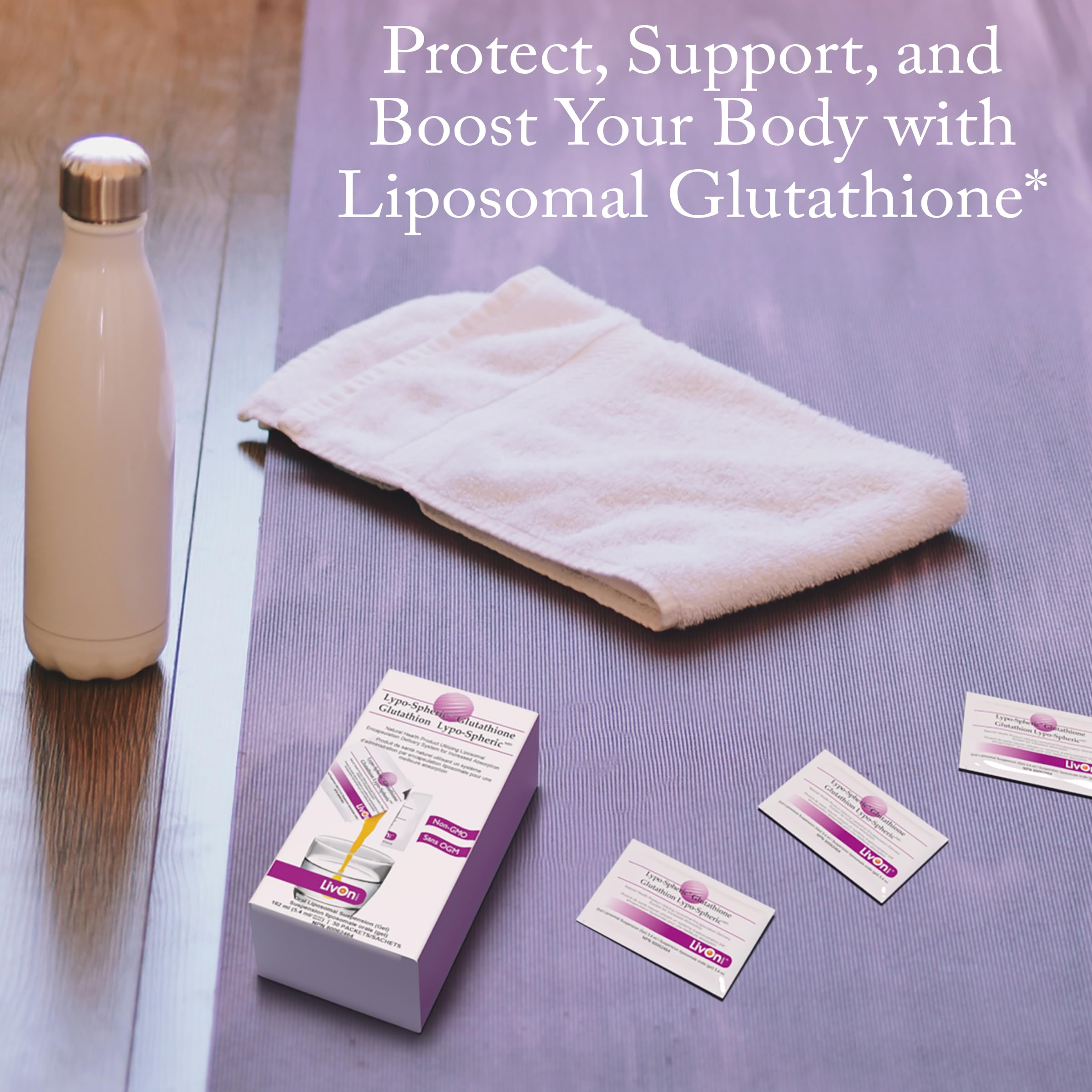 LivOn Glutathione liposomale – sachets pour dosage individuel et absorption ciblée