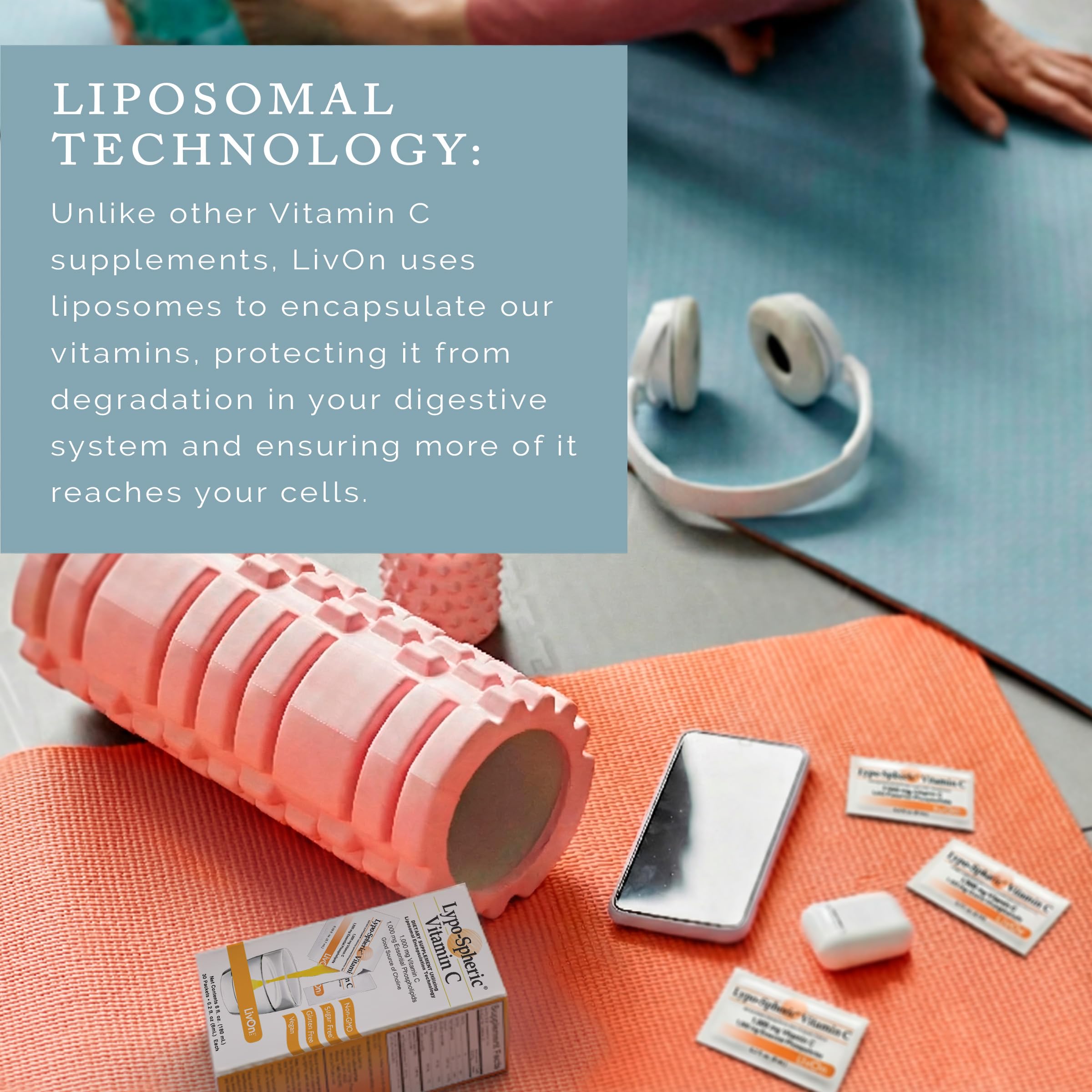 LivOn Vitamine C liposomale - absorption améliorée lors de chaque prise.