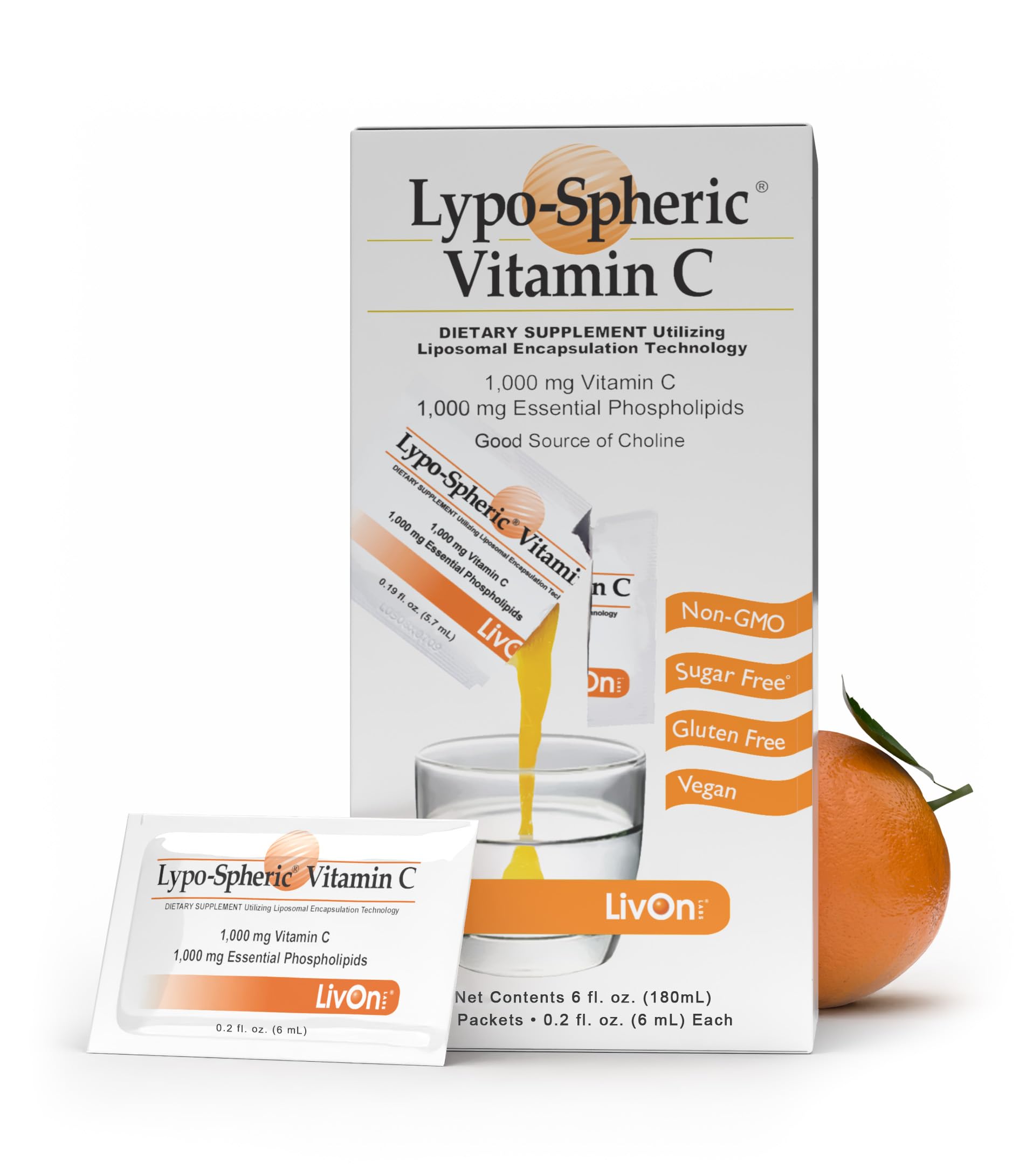 LivOn Vitamine C liposomale - sachets faciles à diluer pour une prise pratique.