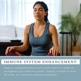 LivOn vitamine C liposome, emballage non-GMO, option pratique quotidienne.