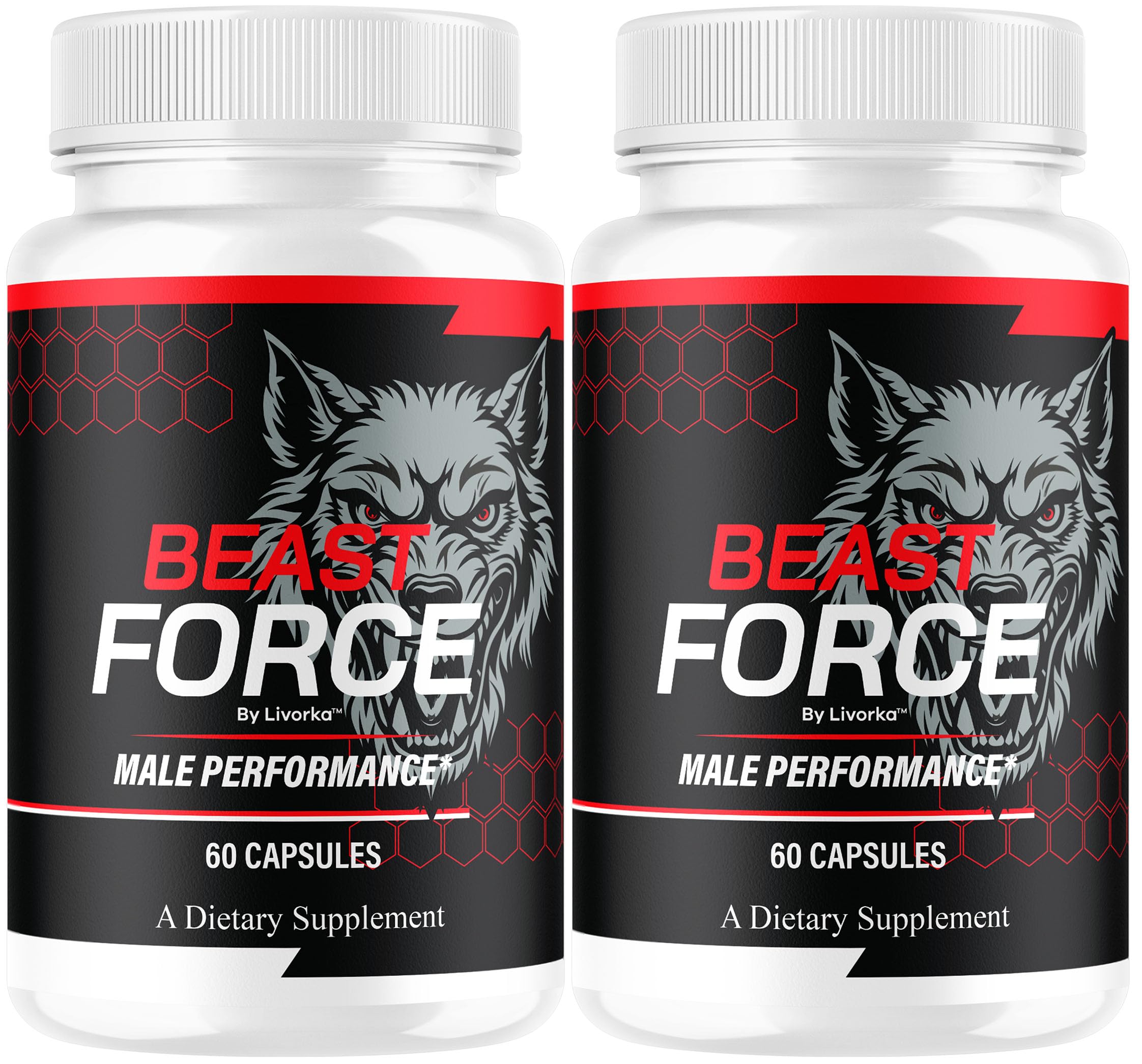 LIVORKA Beast Force – pack de deux bouteilles pour énergie quotidienne potentielle.