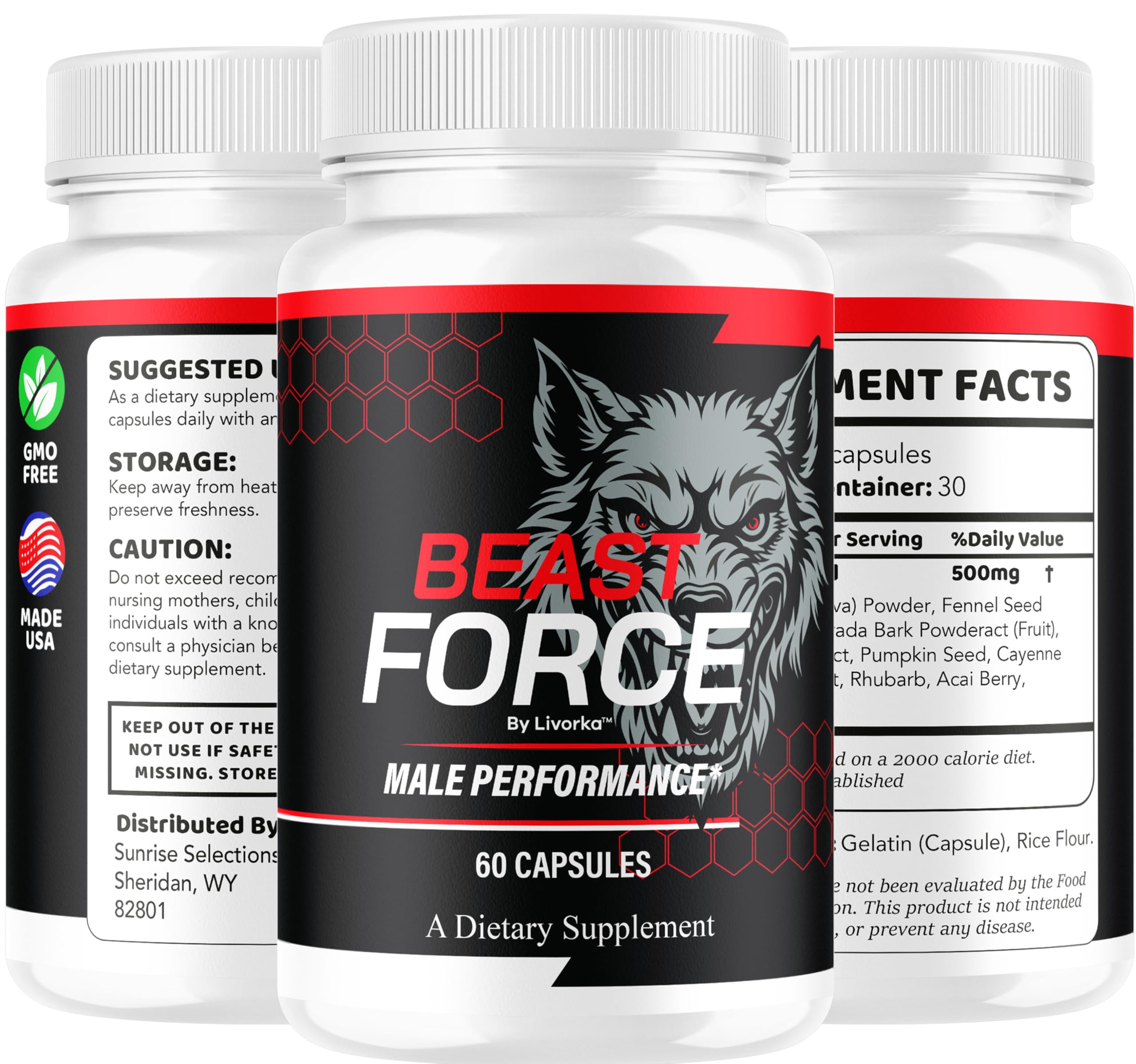 LIVORKA Beast Force – pack pratique pour une utilisation régulière et longue.