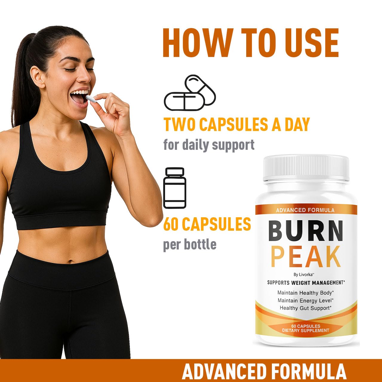Burn Peak LIVORKA, capsules faciles à intégrer dans la routine.