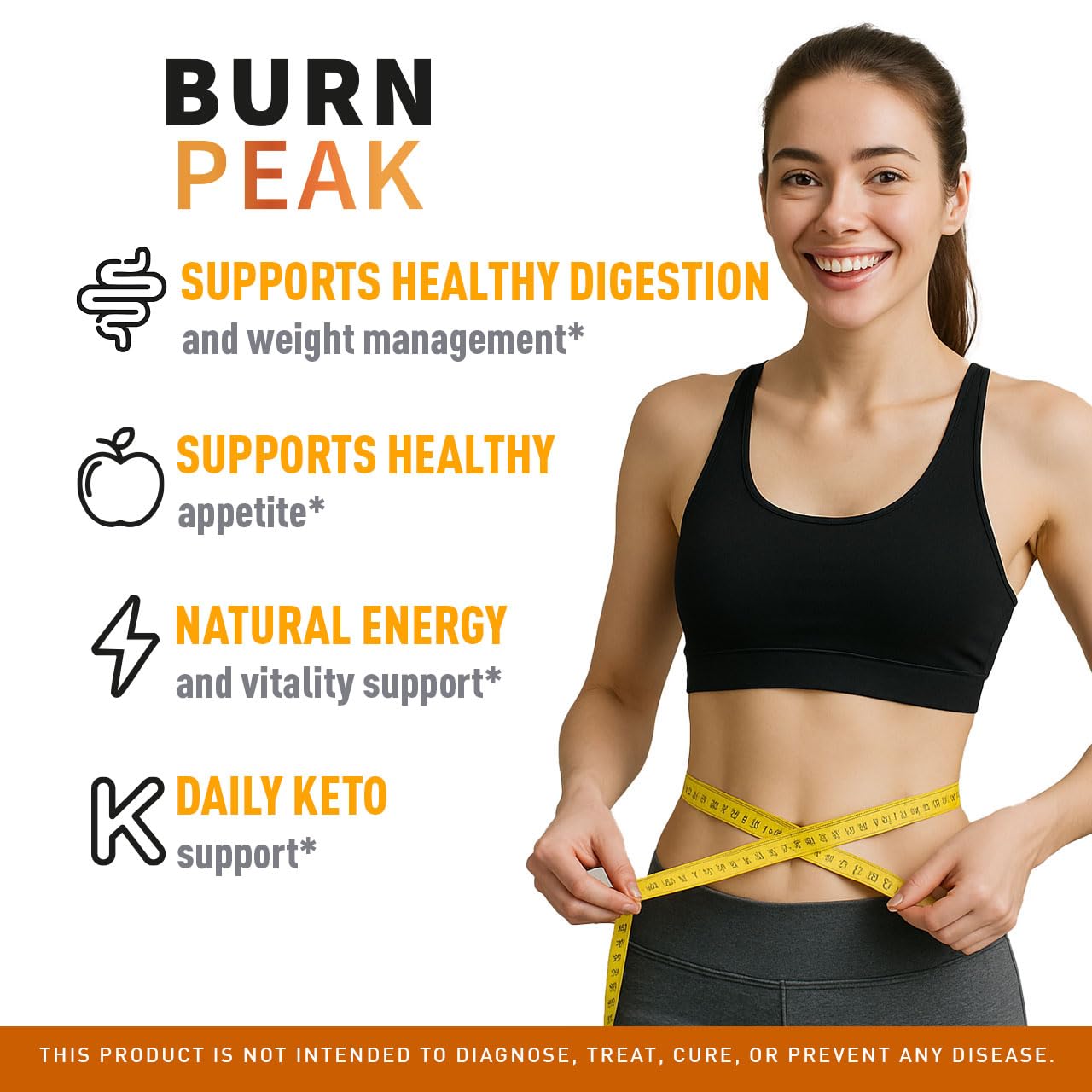 Étiquette Burn Peak LIVORKA sur l'emballage, informations claires et fiables.