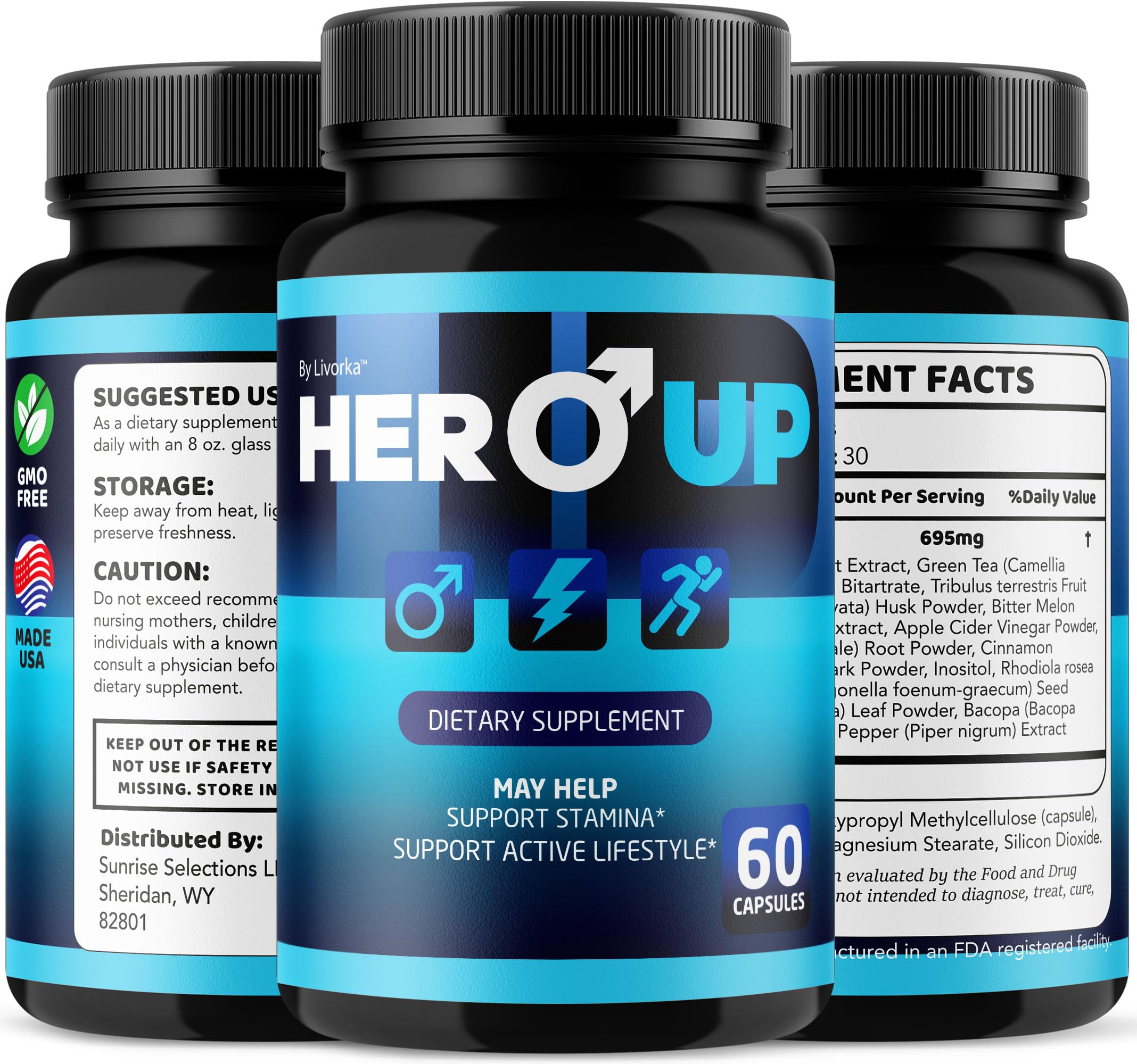 Fabrication aux États-Unis, Hero Up conforme aux normes GMP.
