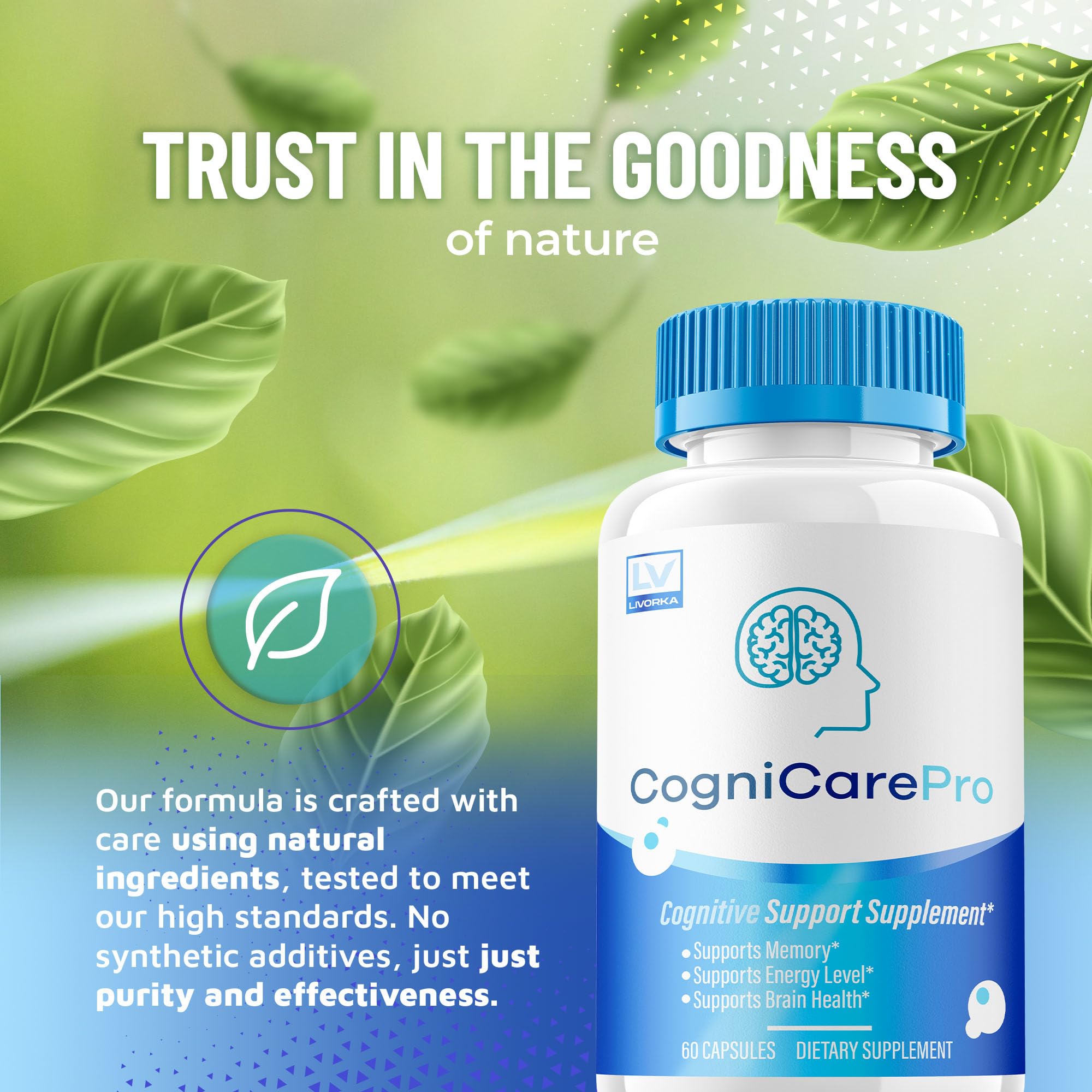L étiquette Cognicare Pro lisible présentant la formule avancée.