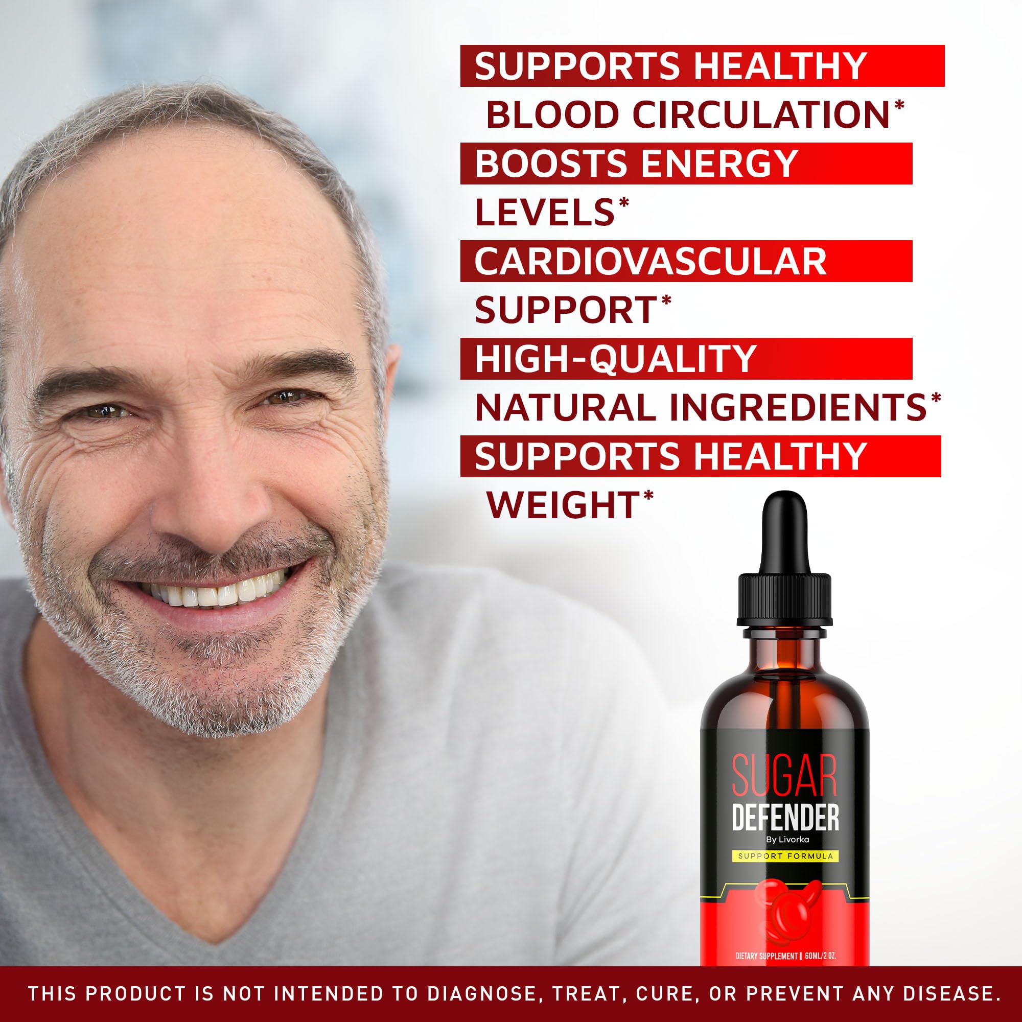 Sugar Defender LIVORKA, gouttes-compte-gouttes, dosage facile et précis.