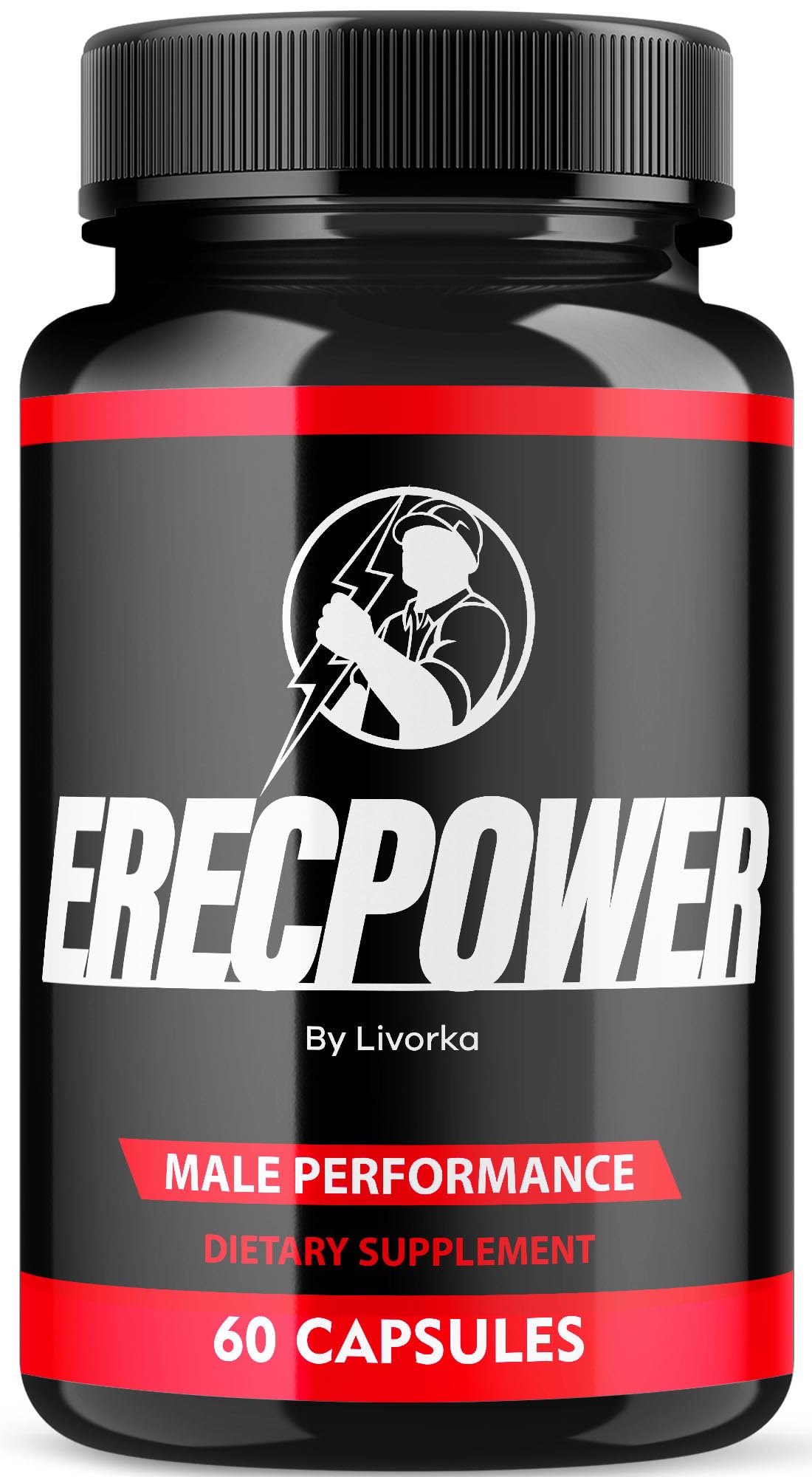 LIVORKA Erecpower — bouteille visible prête à l’emploi, énergie potentielle au quotidien.
