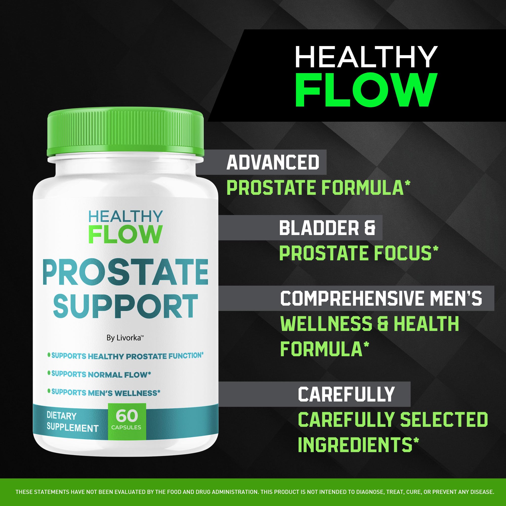 Livorka Healthy Flow Prostate Support Capsules — capsules faciles à prendre.