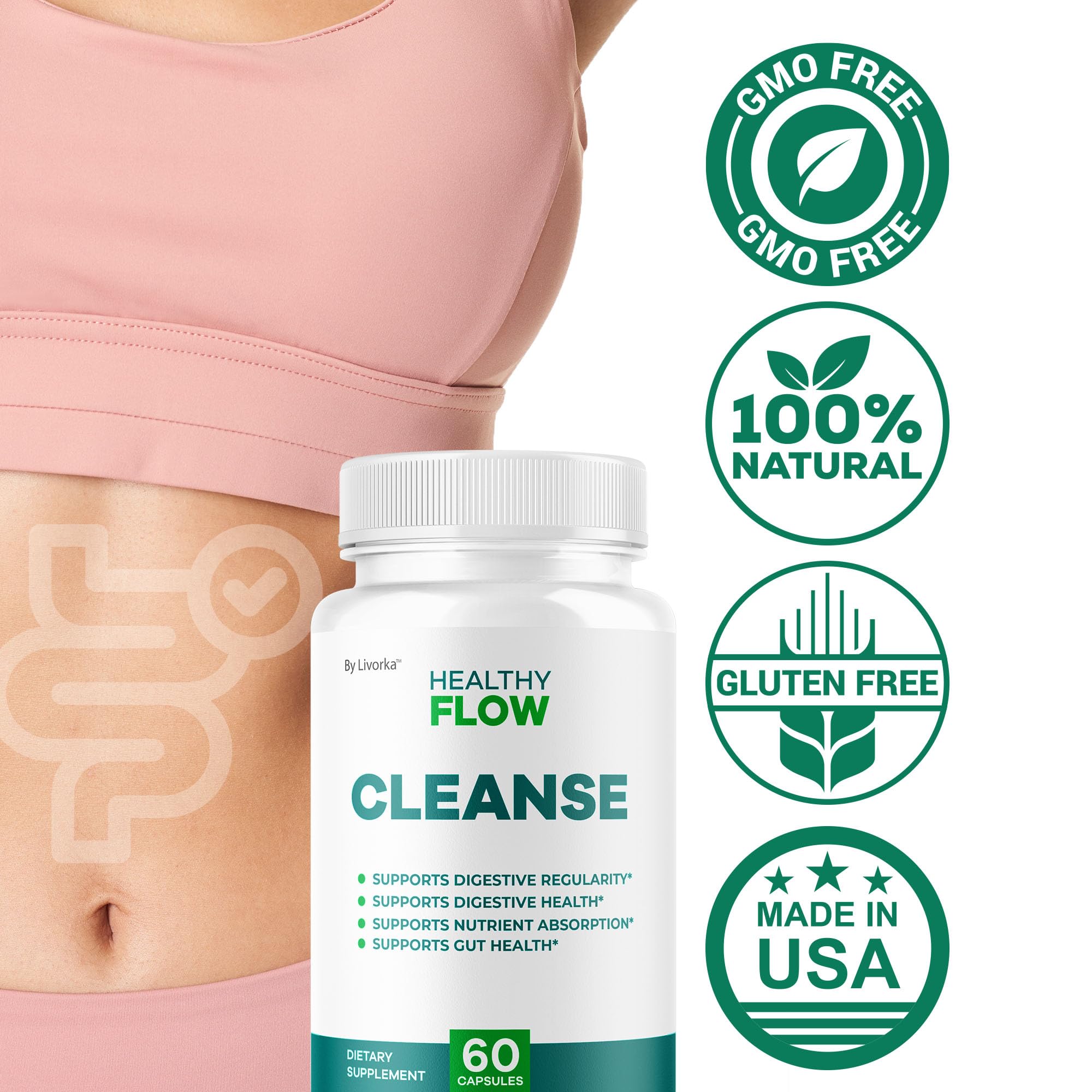LIVORKA HealthyFlow Cleanse - cuillère-doseuse pour mesurer facilement la dose.