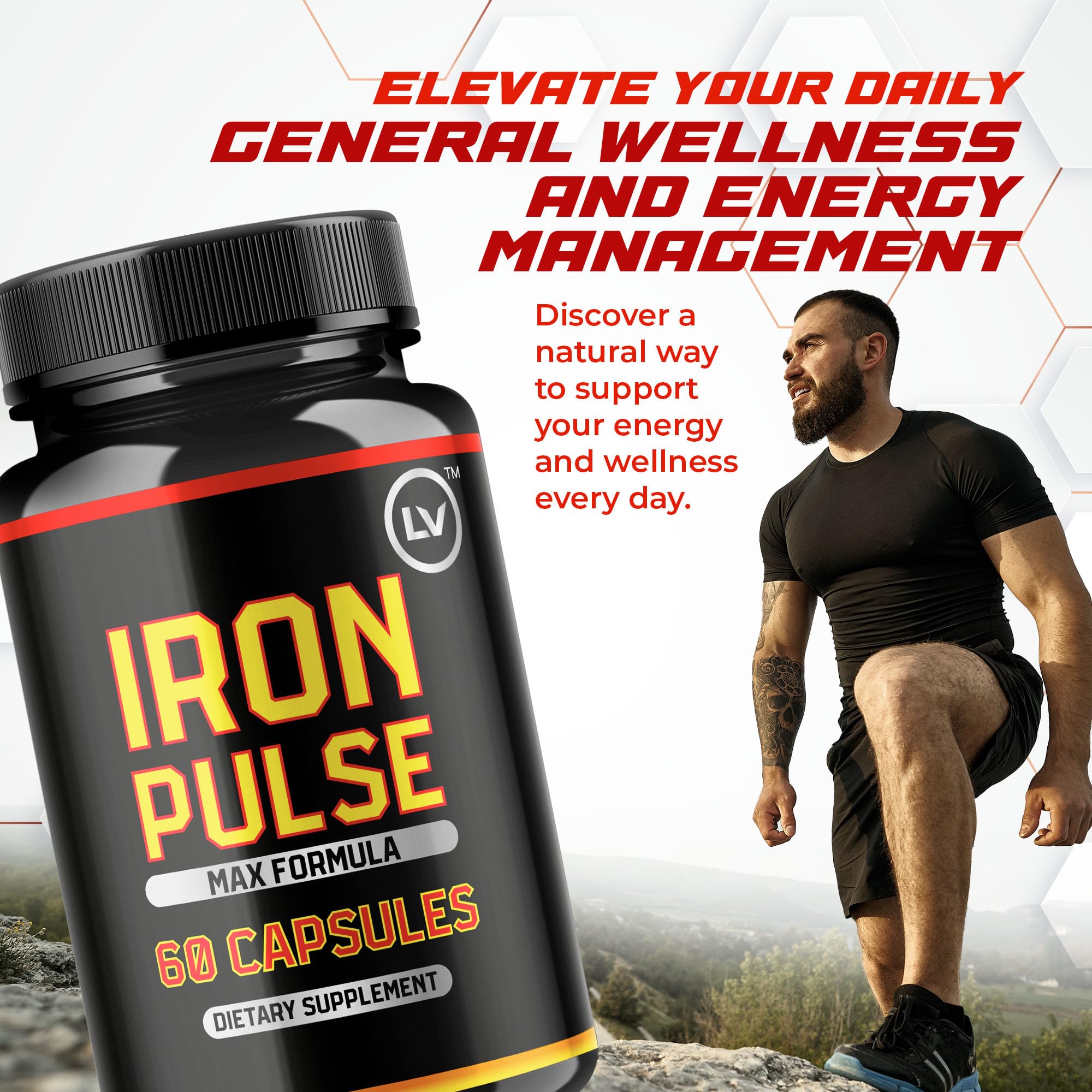 LIVORKA Iron Pulse, formule avancée, pour un soutien potentiel dans une journée active.