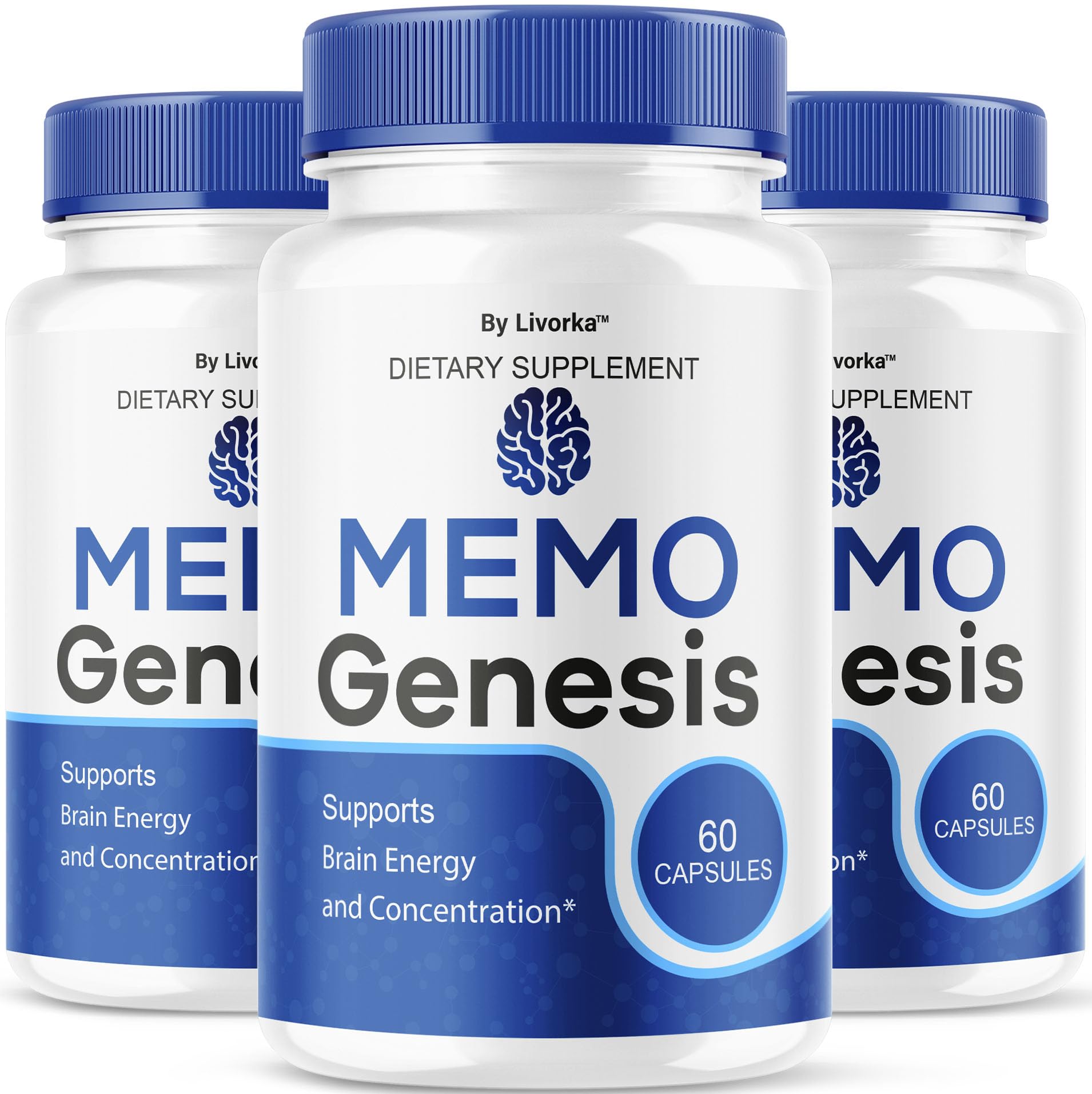 LIVORKA Memo Genesis : flacon plein soutenant la concentration quotidienne.