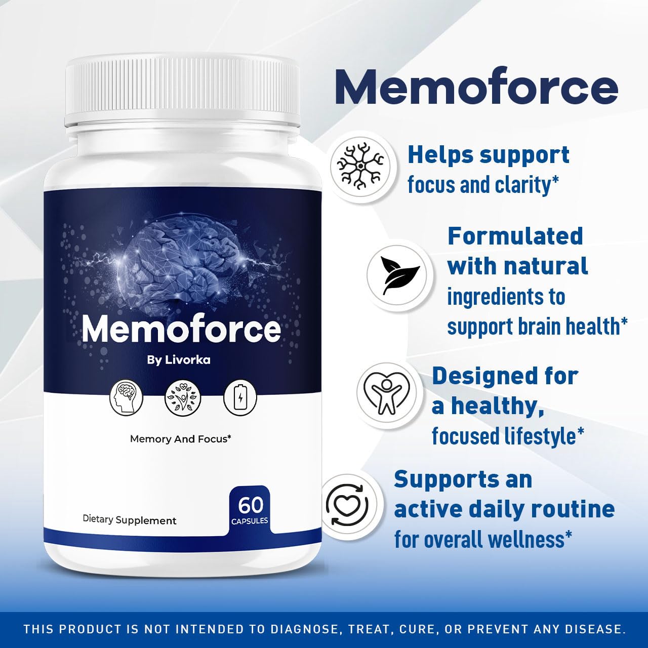 Gélules LIVORKA Memoforce pour une prise quotidienne facile et pratique