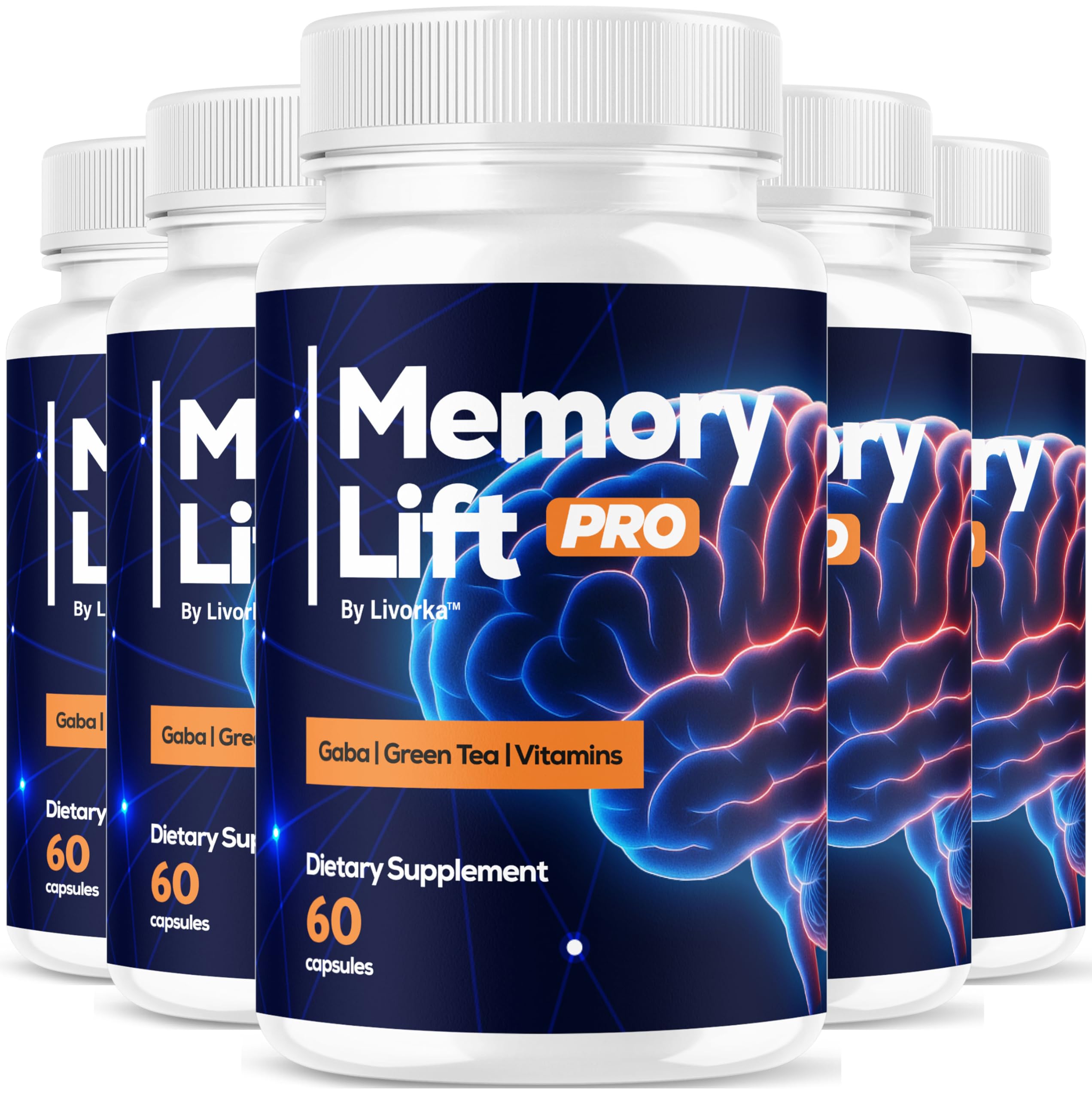 Gélules Memory Lift Pro de LIVORKA mises en évidence, soutien potentiel à la concentration.
