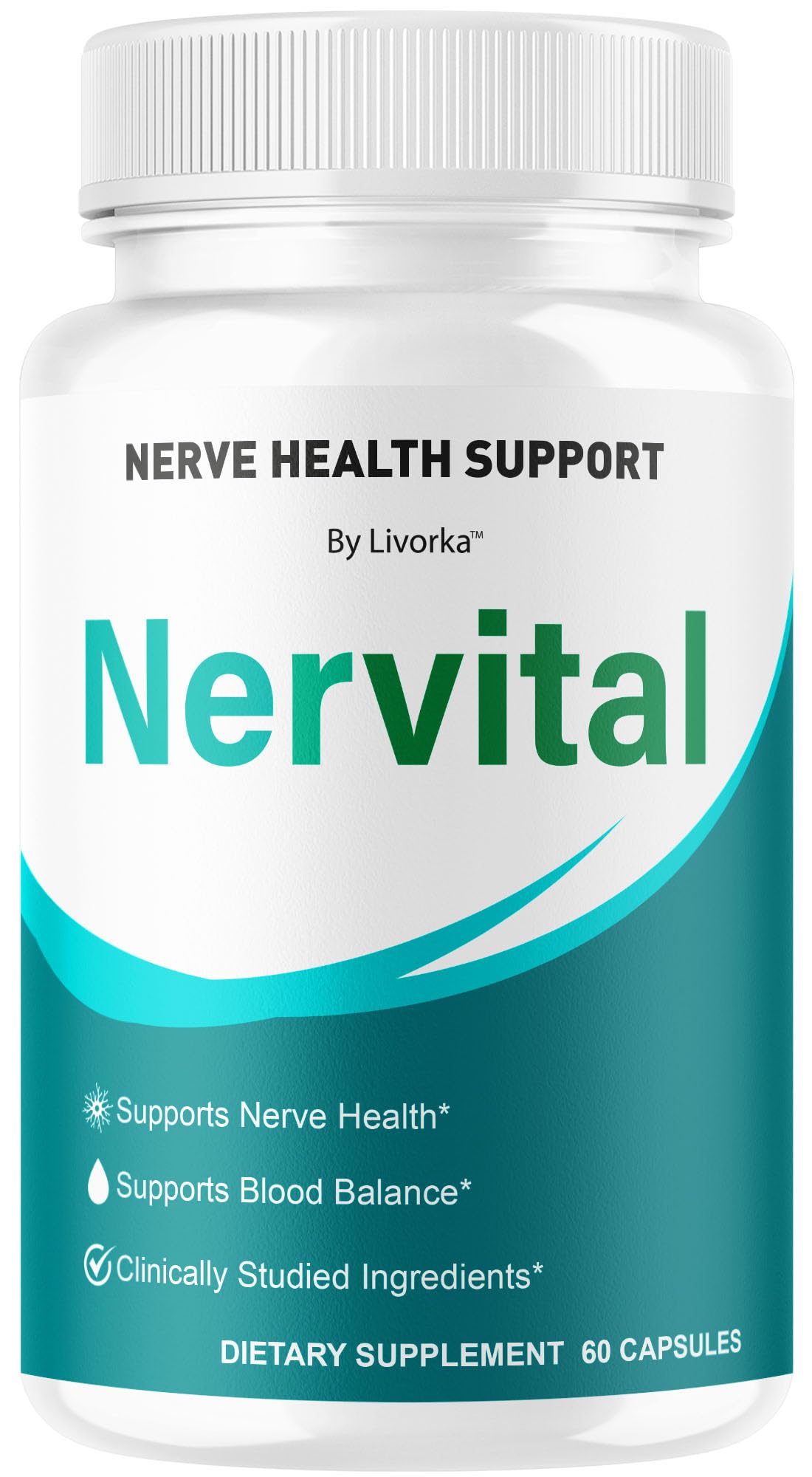 Nervital LIVORKA — flacon de capsules; soutien potentiel au mouvement quotidien.