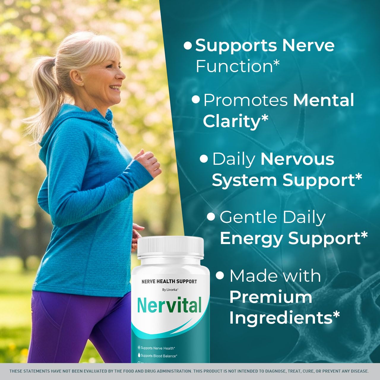 Nervital LIVORKA — emballage et fabrication GMP aux États‑Unis.