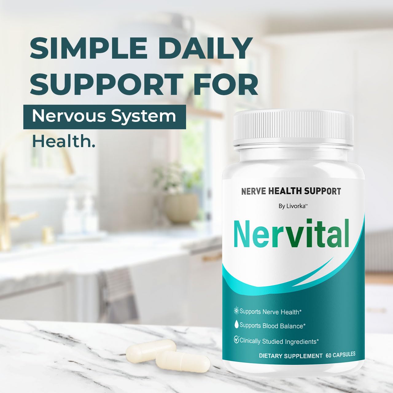 Nervital LIVORKA — utilisation quotidienne facile et pratique.