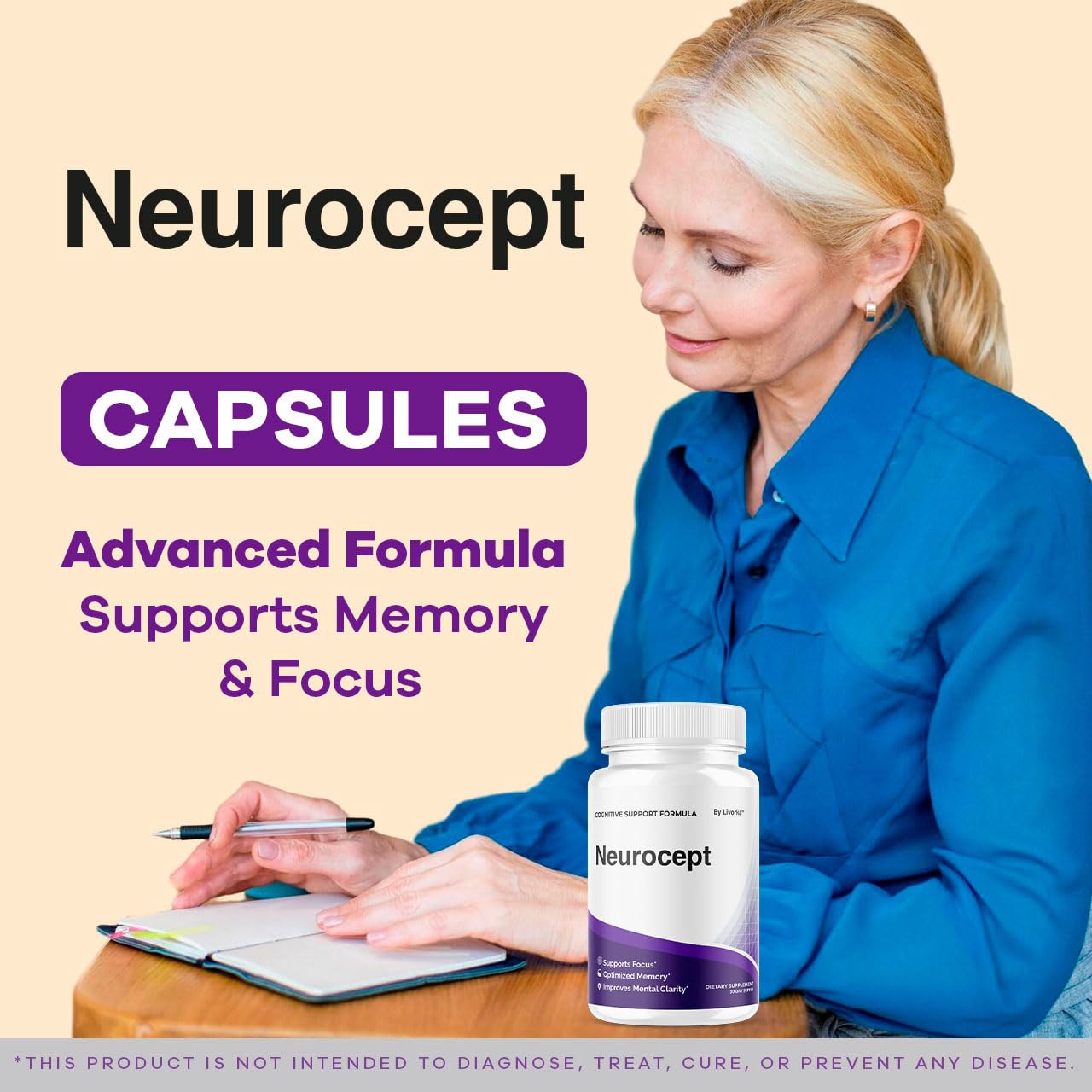 Capsules LIVORKA Neurocept: prise quotidienne facile pour concentration soutenue.