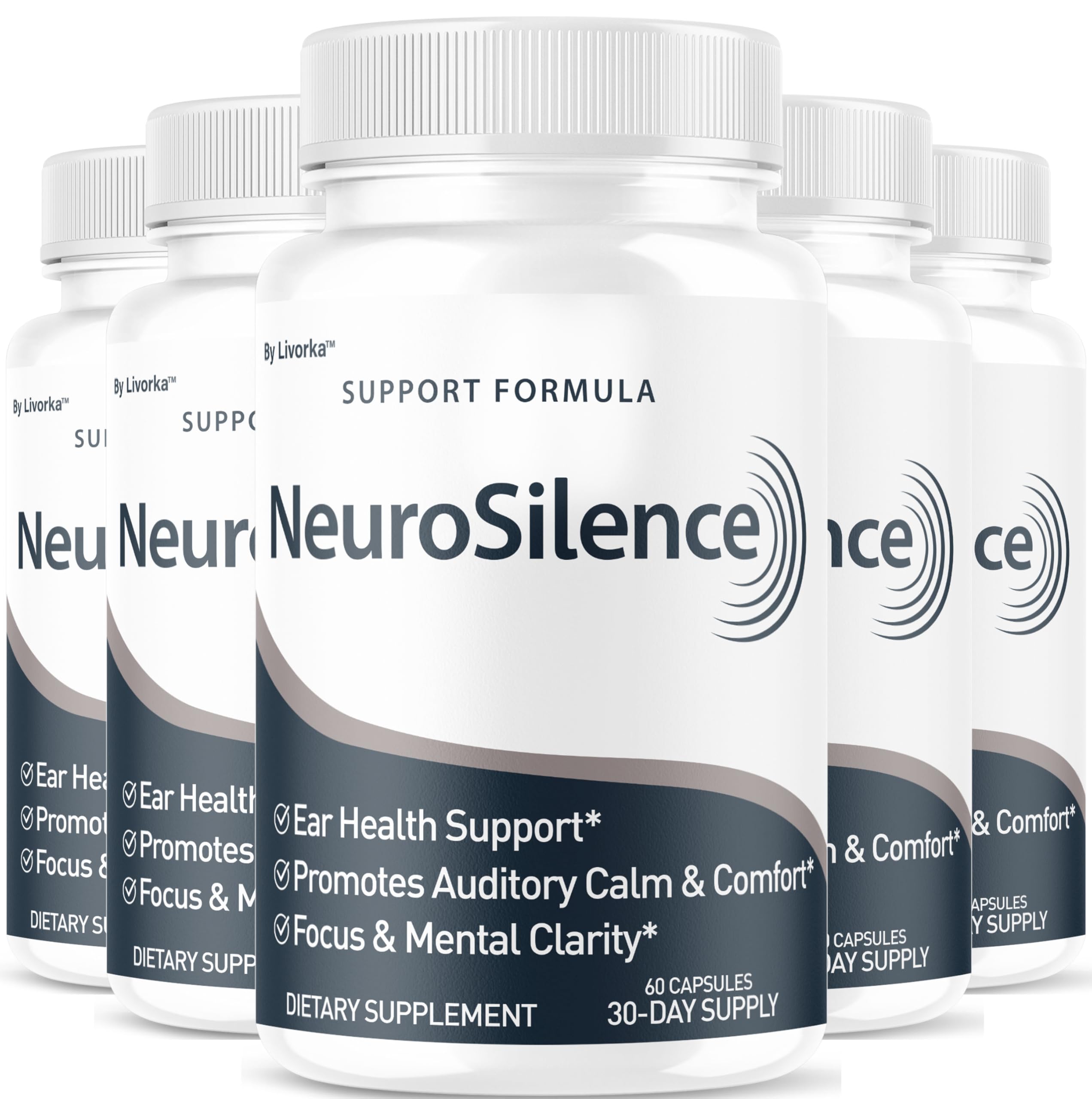 LIVORKA Neurosilence – bouteille de capsules, soutien auditif potentiel et clarté