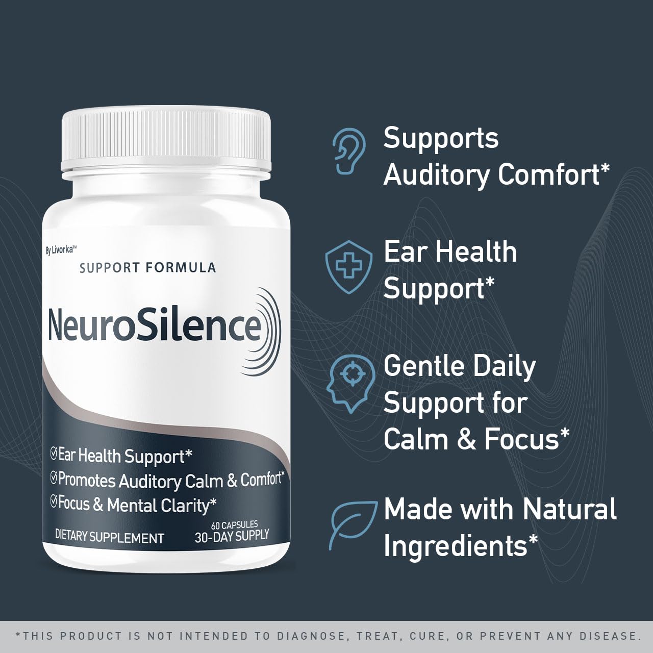 LIVORKA Neurosilence – capsules en gros plan pour le soutien auditif et le confort quotidien
