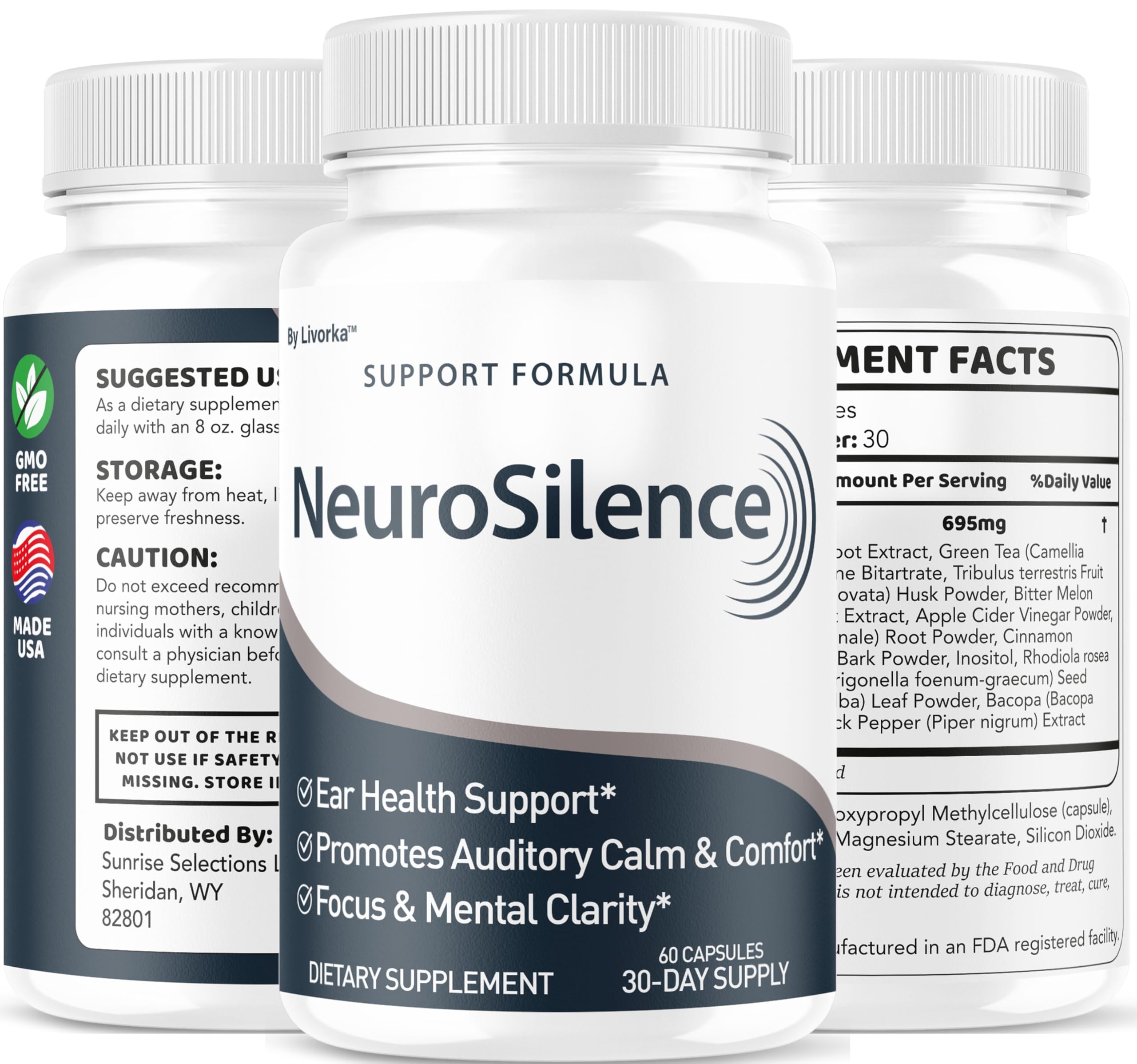 LIVORKA Neurosilence – dosage quotidien recommandé de deux capsules