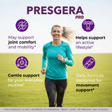 Capsules Presgera Pro, favorisant mobilité et énergie lors d'activités quotidiennes.