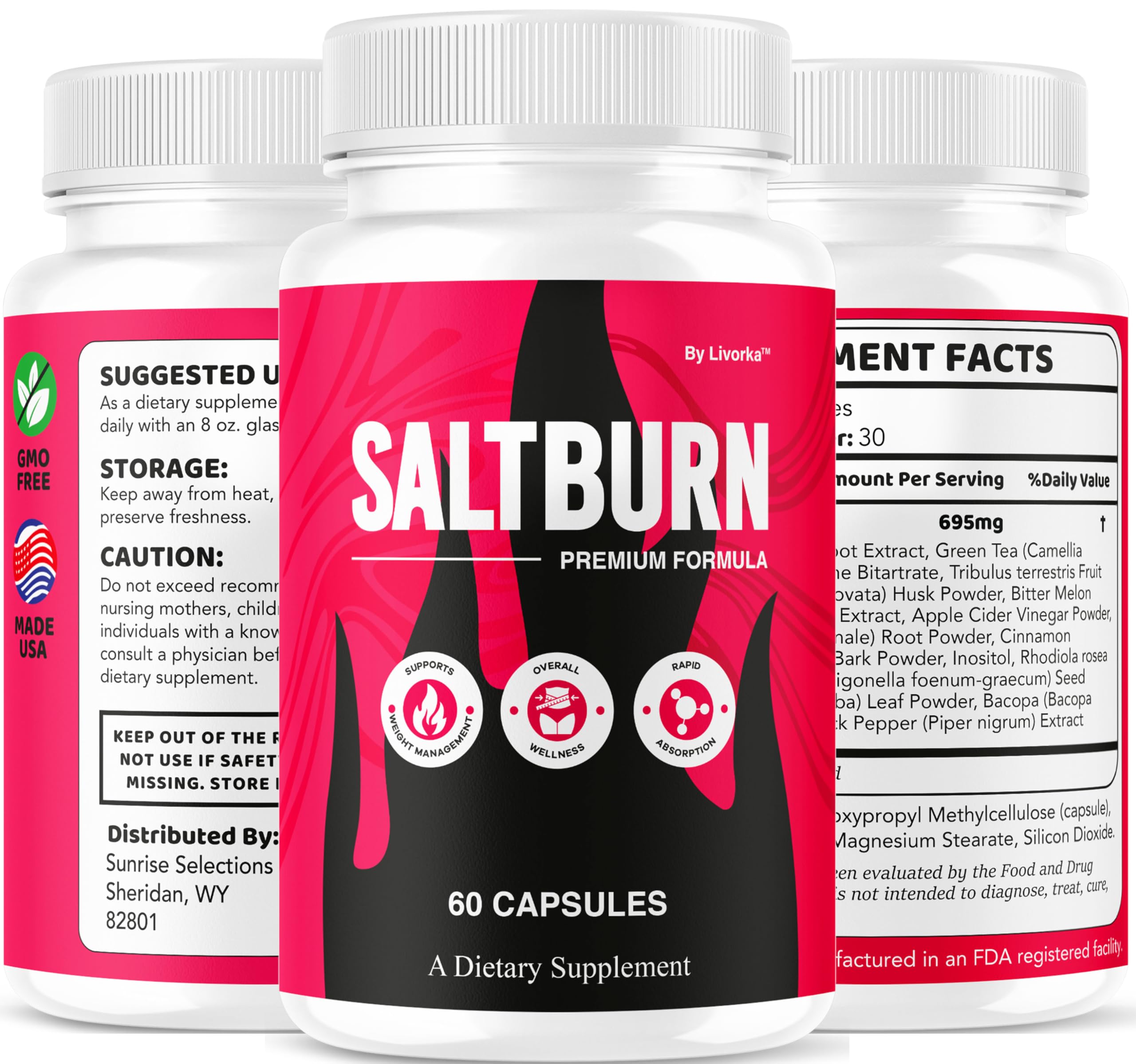 Convient au quotidien SaltBurn LIVORKA pour le bien-être naturel.