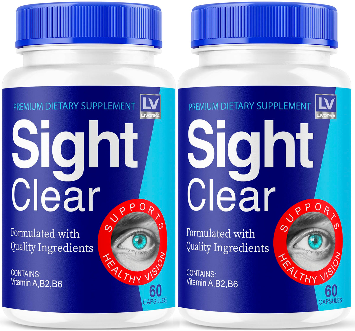 Bouteille LIVORKA Sight Clear en double, présentation soignée et pratique.
