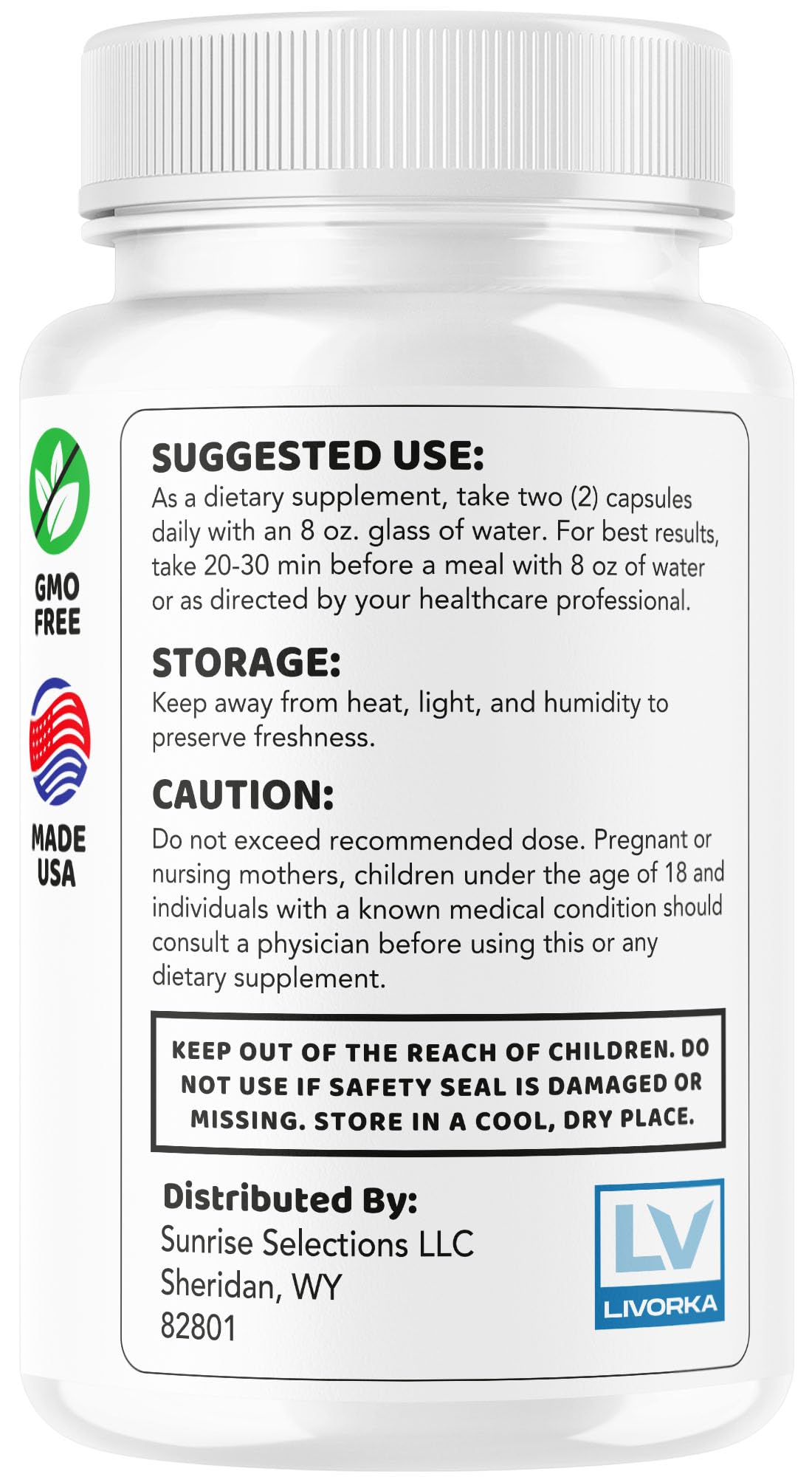 LIVORKA Sight Easy etiquette-informations-nutrition : informations nutritionnelles claires.