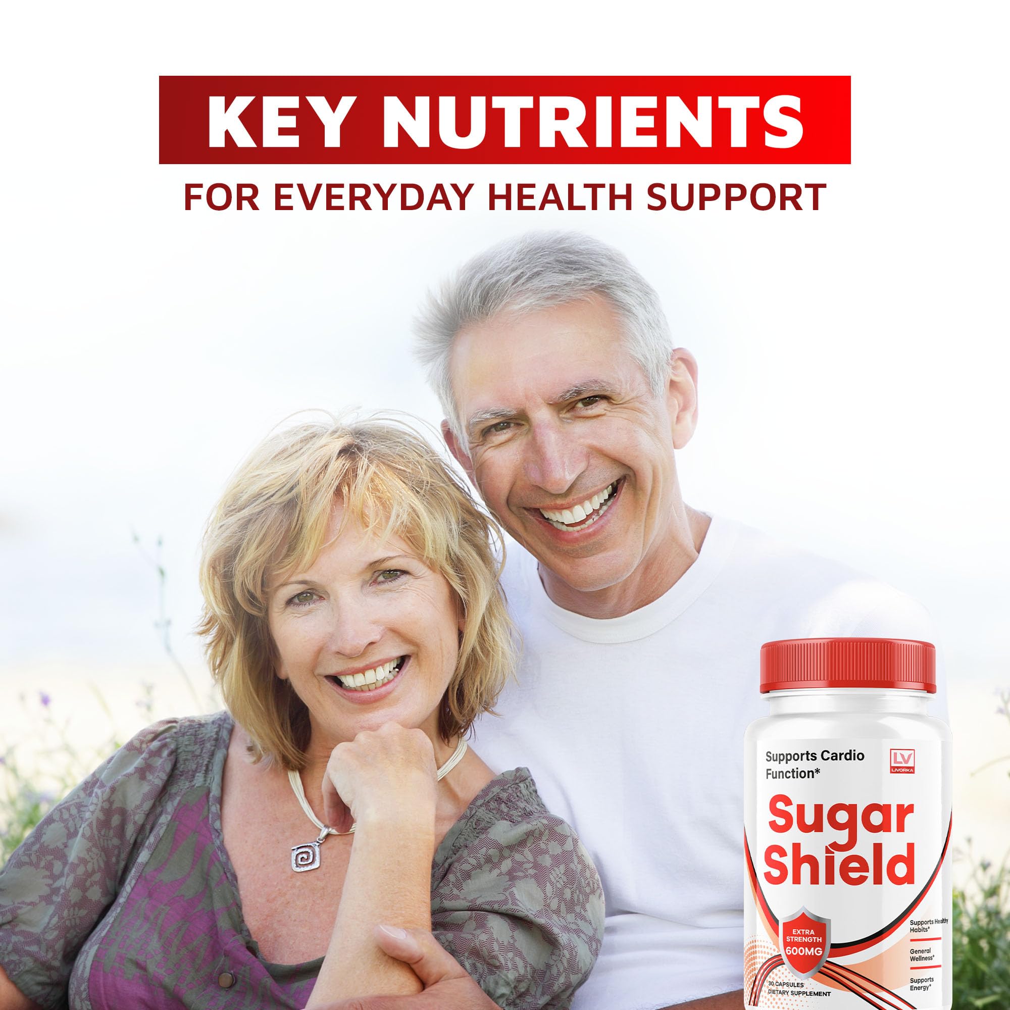 Gros plan sur les gélules Sugar Shield LIVORKA, faciles à avaler.