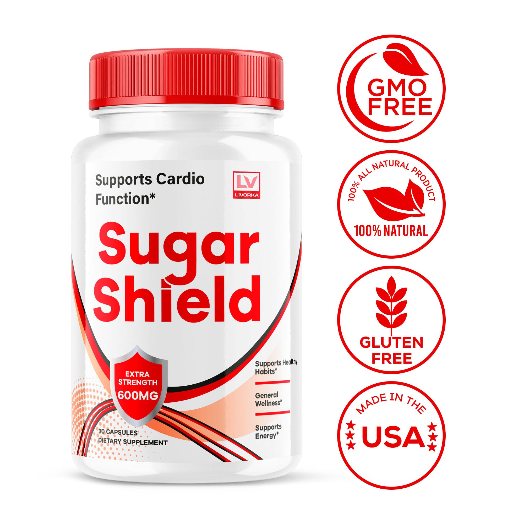 Flacon Sugar Shield LIVORKA, etiquette lisible et informations utiles.