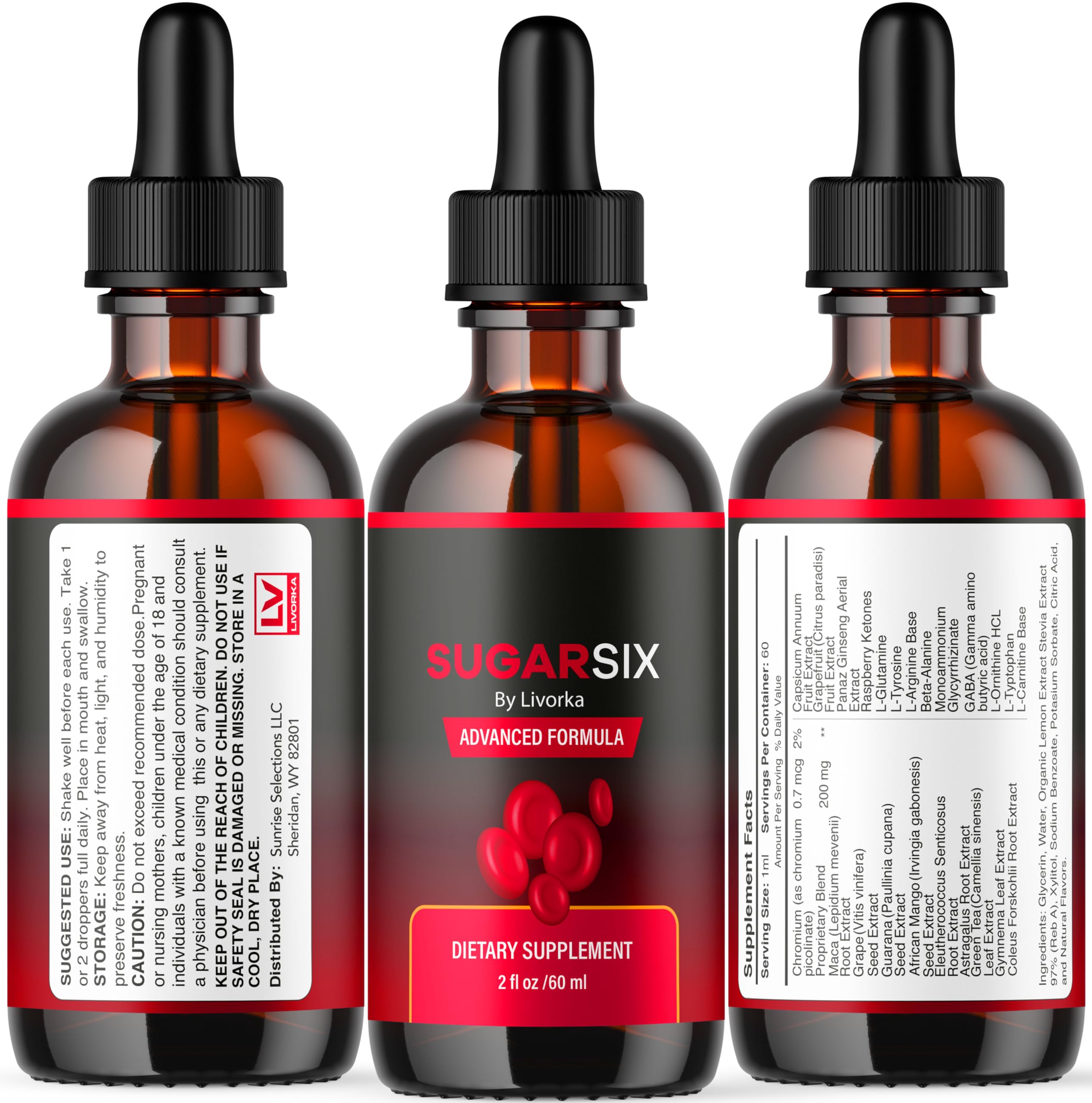LIVORKA Sugar Six routine quotidienne simplifiée grâce aux gouttes.